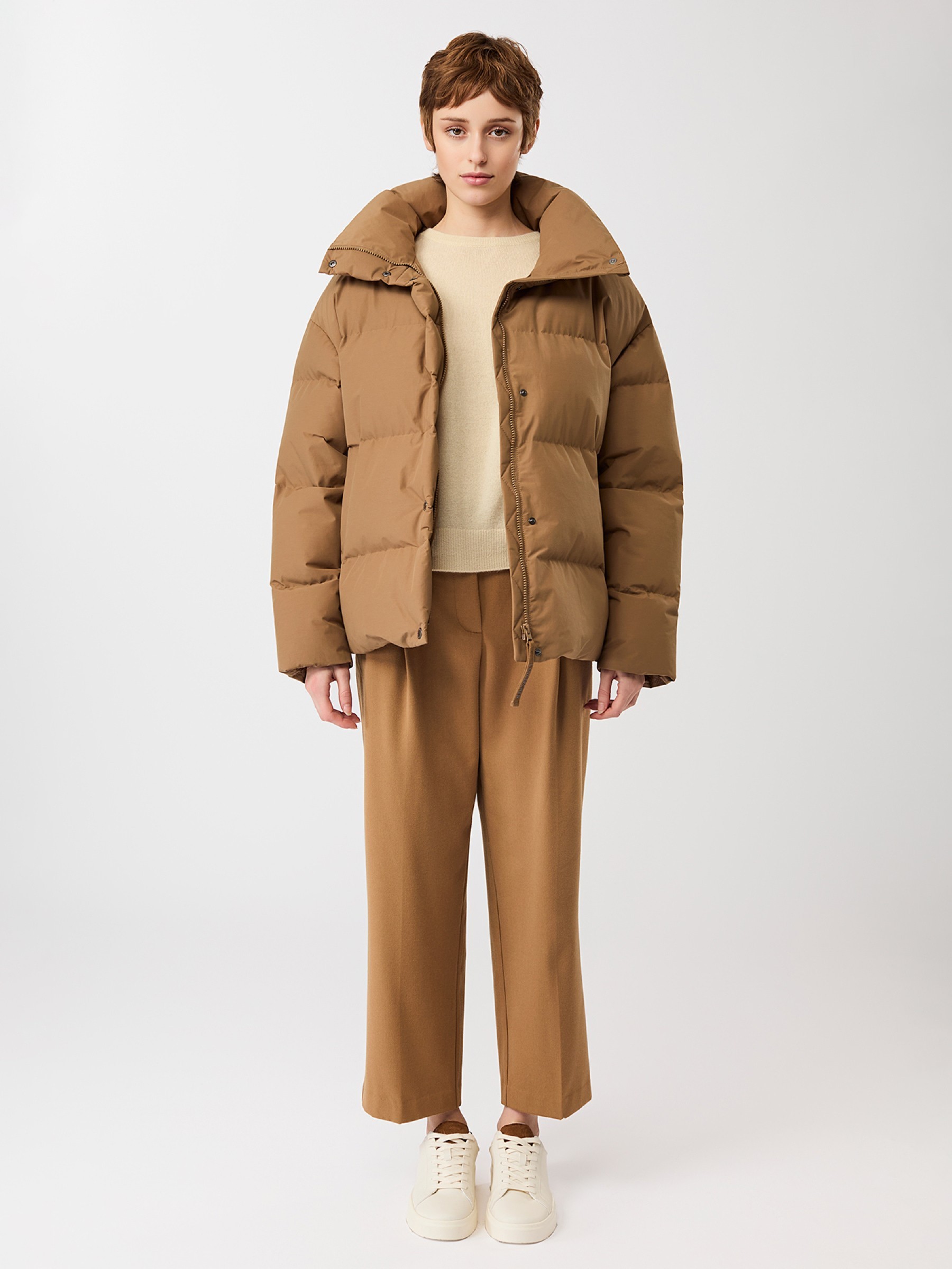 Winterjacke Gesteppte Jacke aus Eco Daune mit Stehkragen oak LangerChen