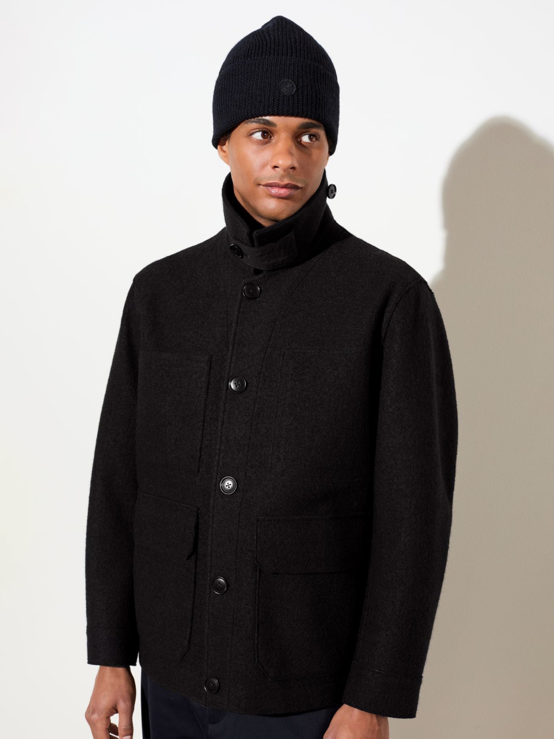 Jacke Field Jacket aus Techno Felt black LangerChen