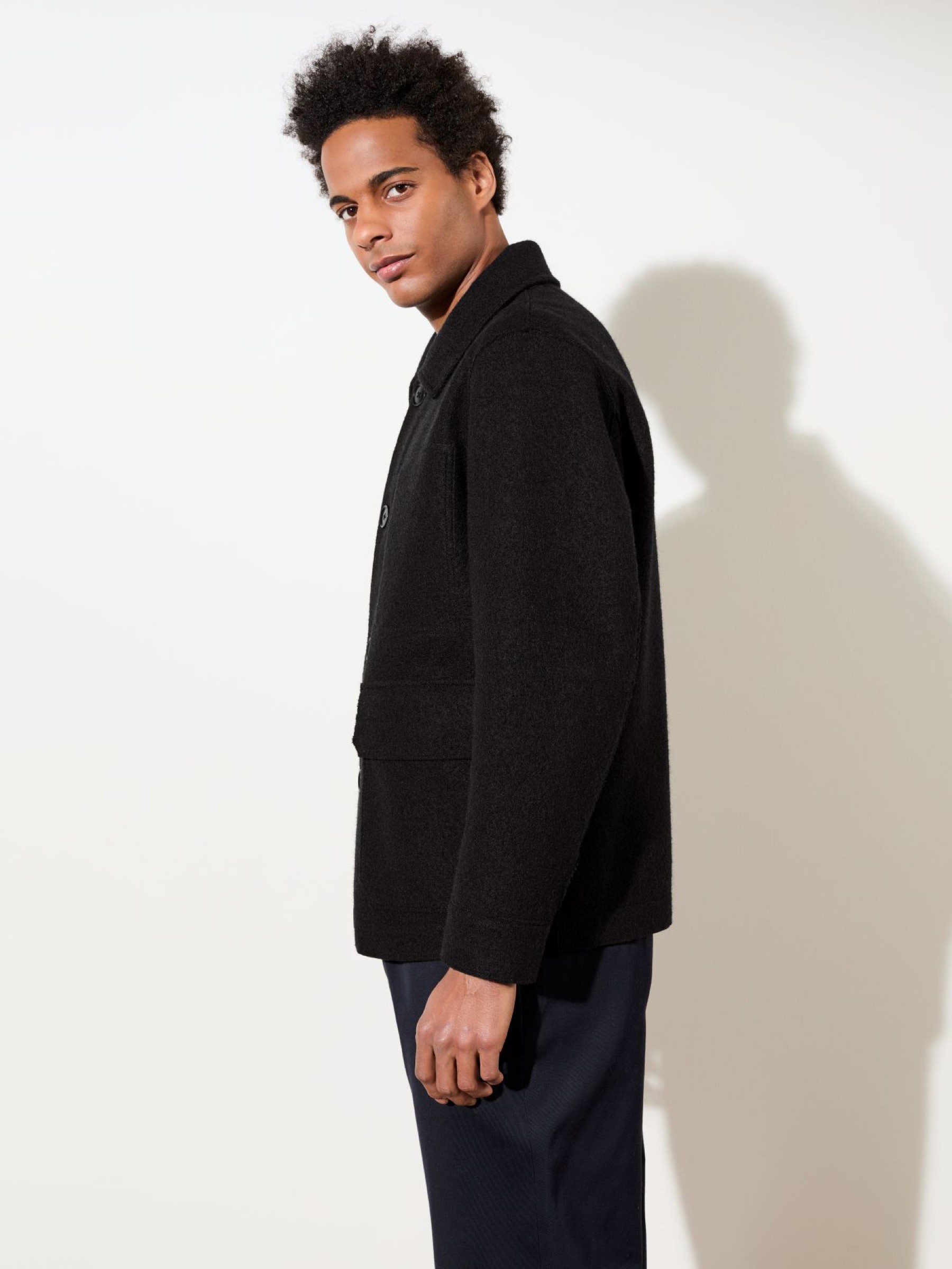 Jacke Field Jacket aus Techno Felt black LangerChen