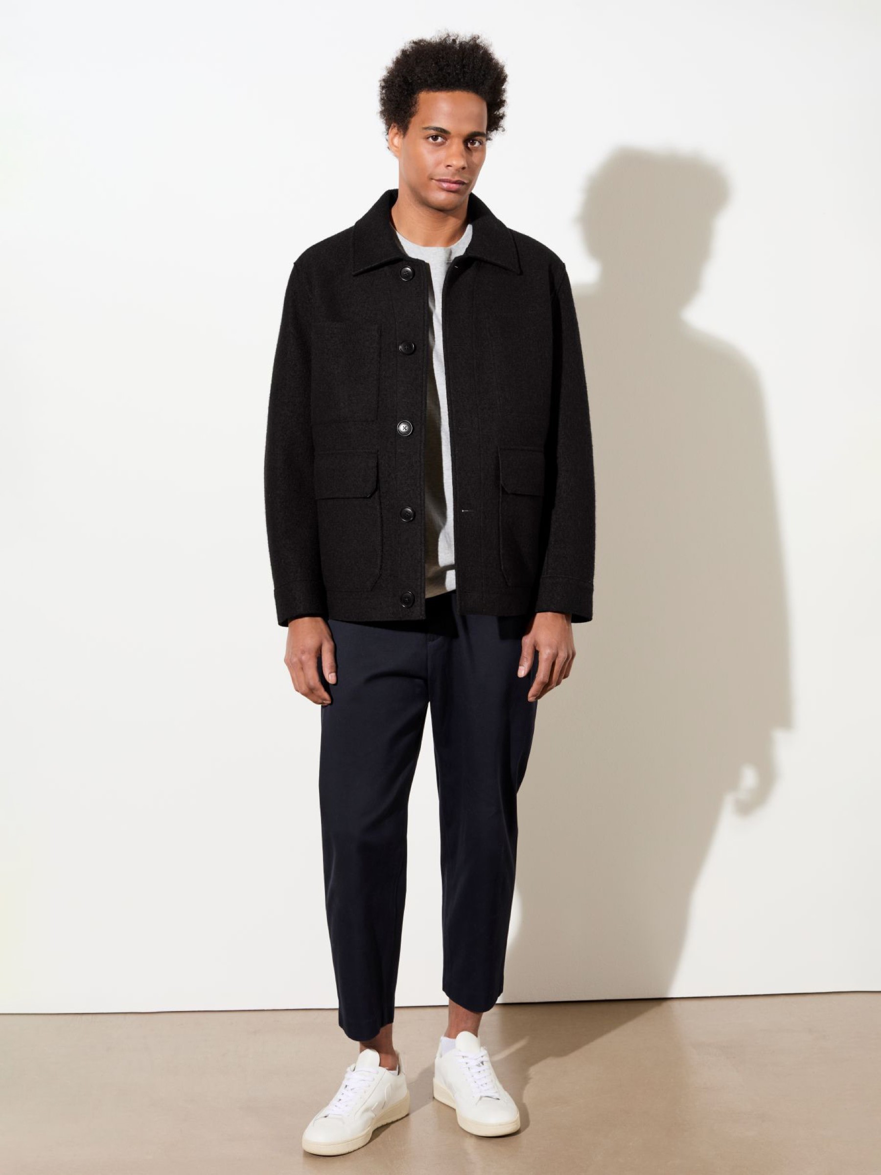 Jacke Field Jacket aus Techno Felt black LangerChen