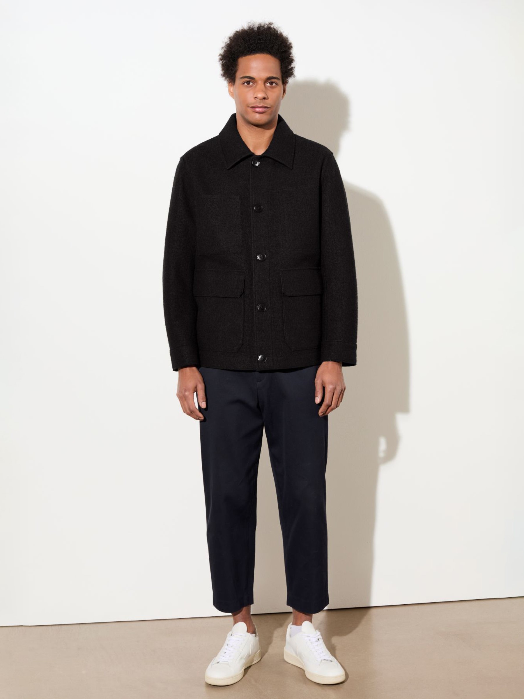 Jacke Field Jacket aus Techno Felt black LangerChen