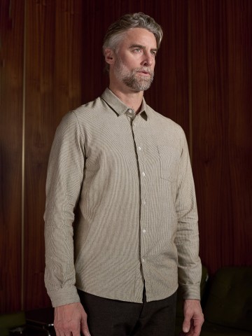Hemd Simon Shirt peanut eco brushed striped About Companions