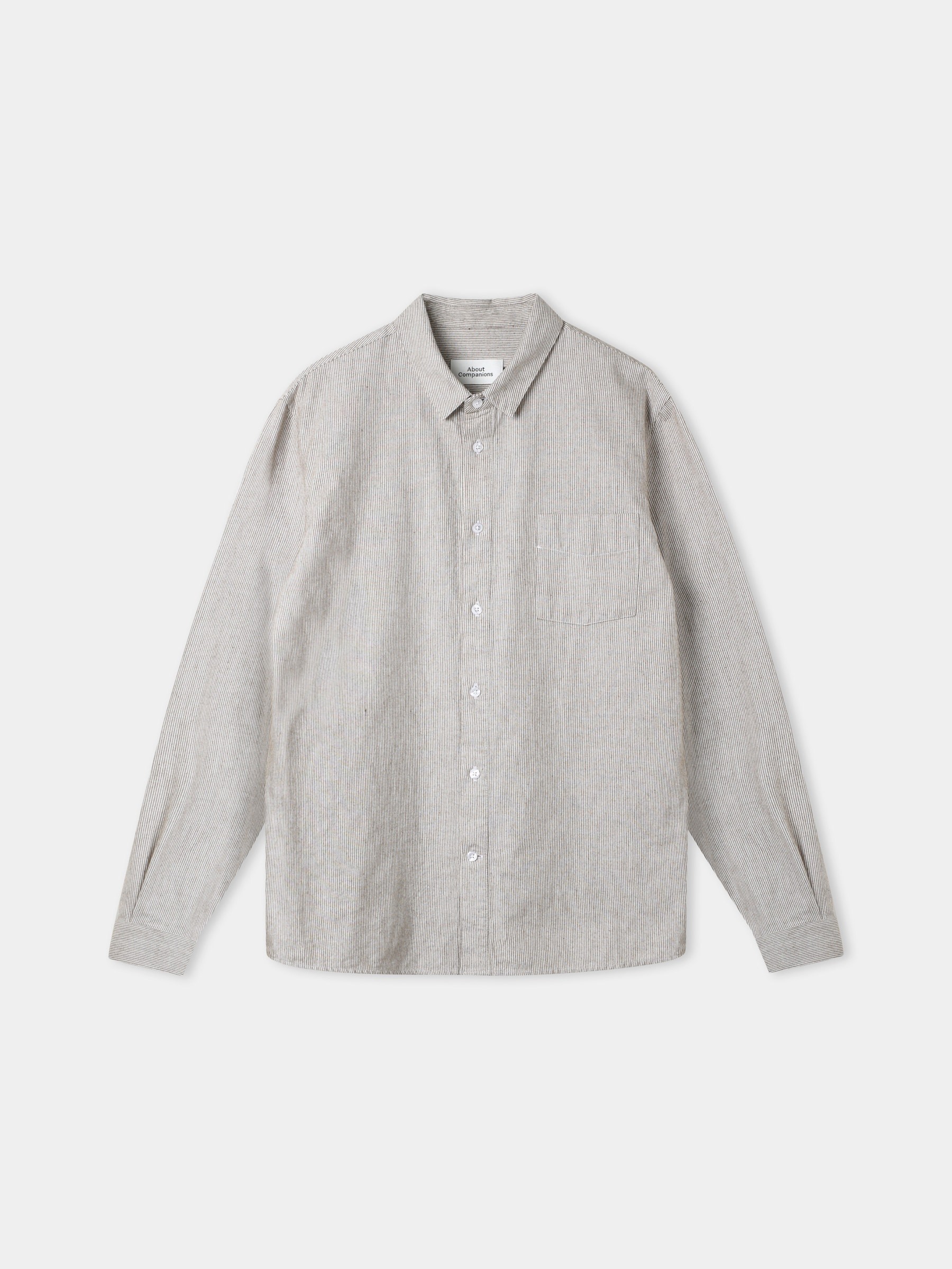 Hemd Simon Shirt peanut eco brushed striped About Companions