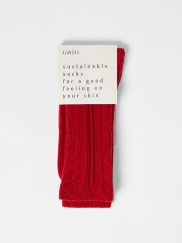 Socken mit Rippenstrick red Lanius