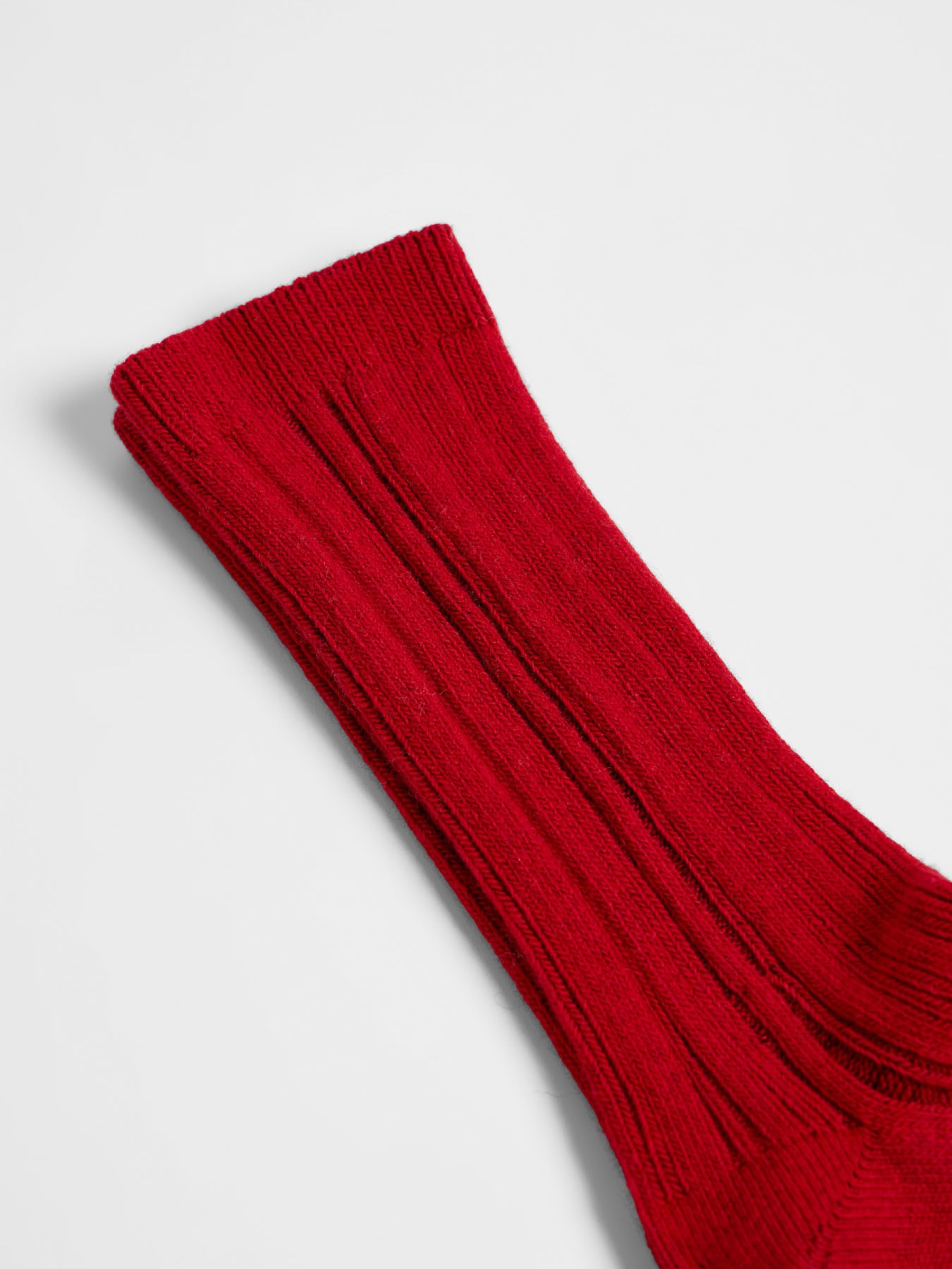 Socken mit Rippenstrick red Lanius
