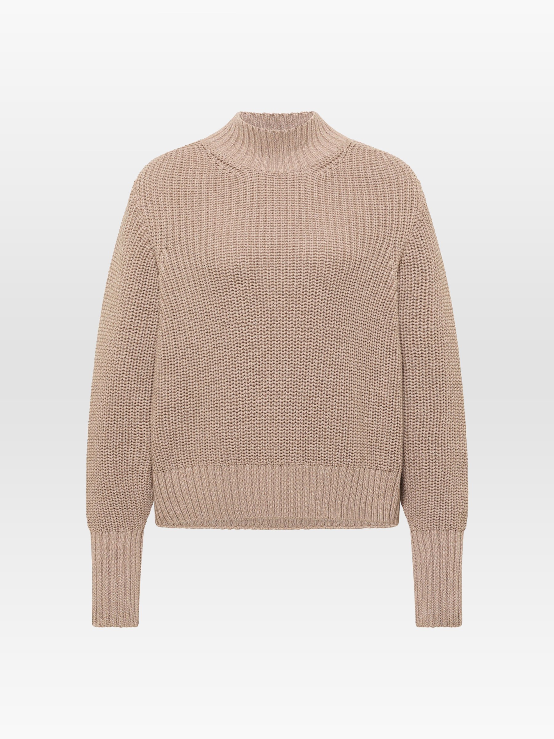 Pullover Grobstrickpullover mocca mouse mouliné Lanius