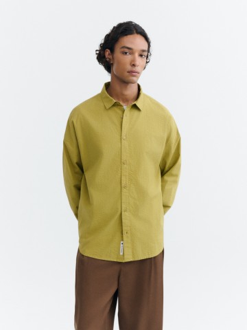 Hemd Haru Shirt pistaccio seersucker Thinking Mu