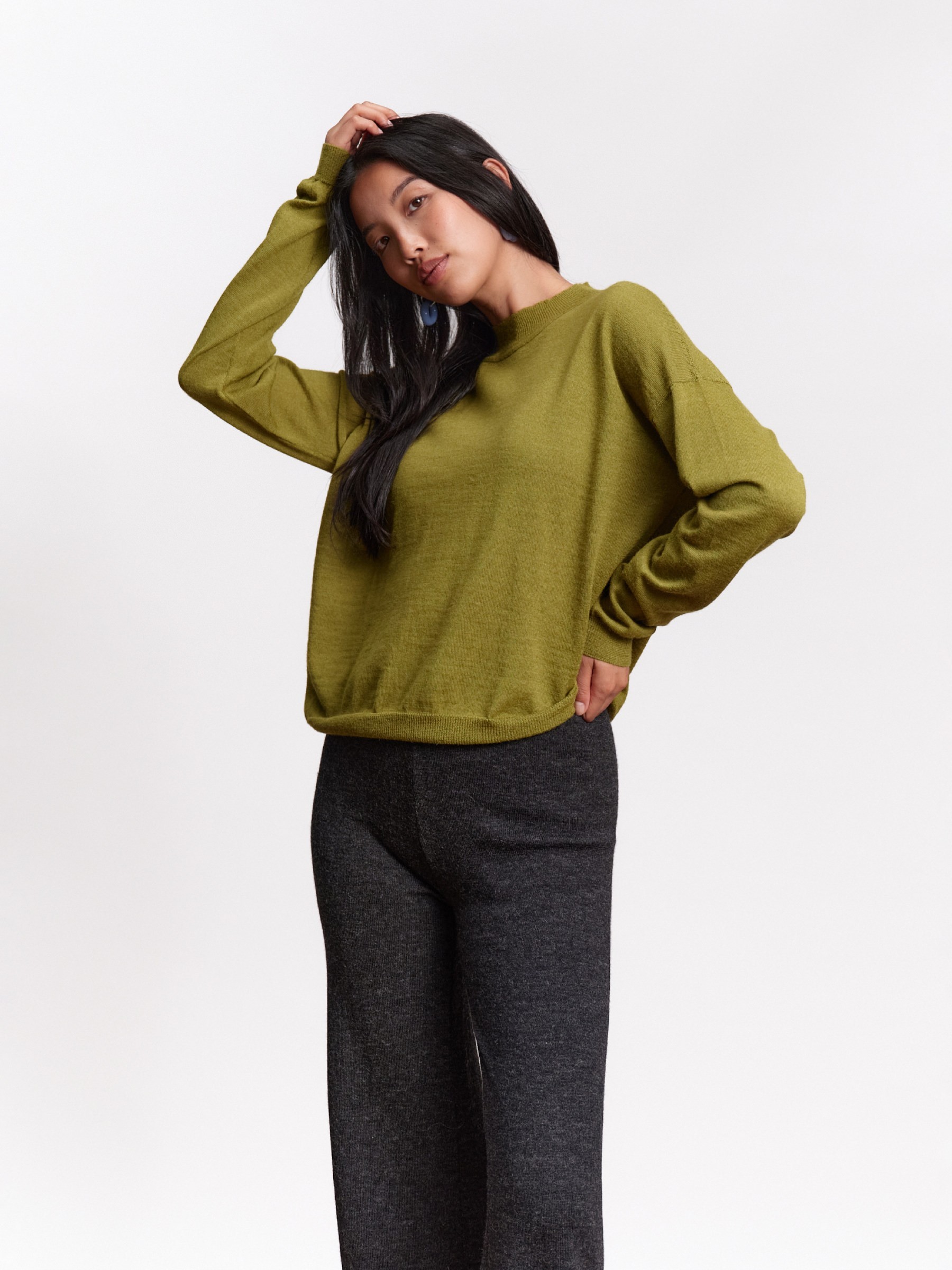 Pullover Arvo Sweater pistachio Jungle Folk