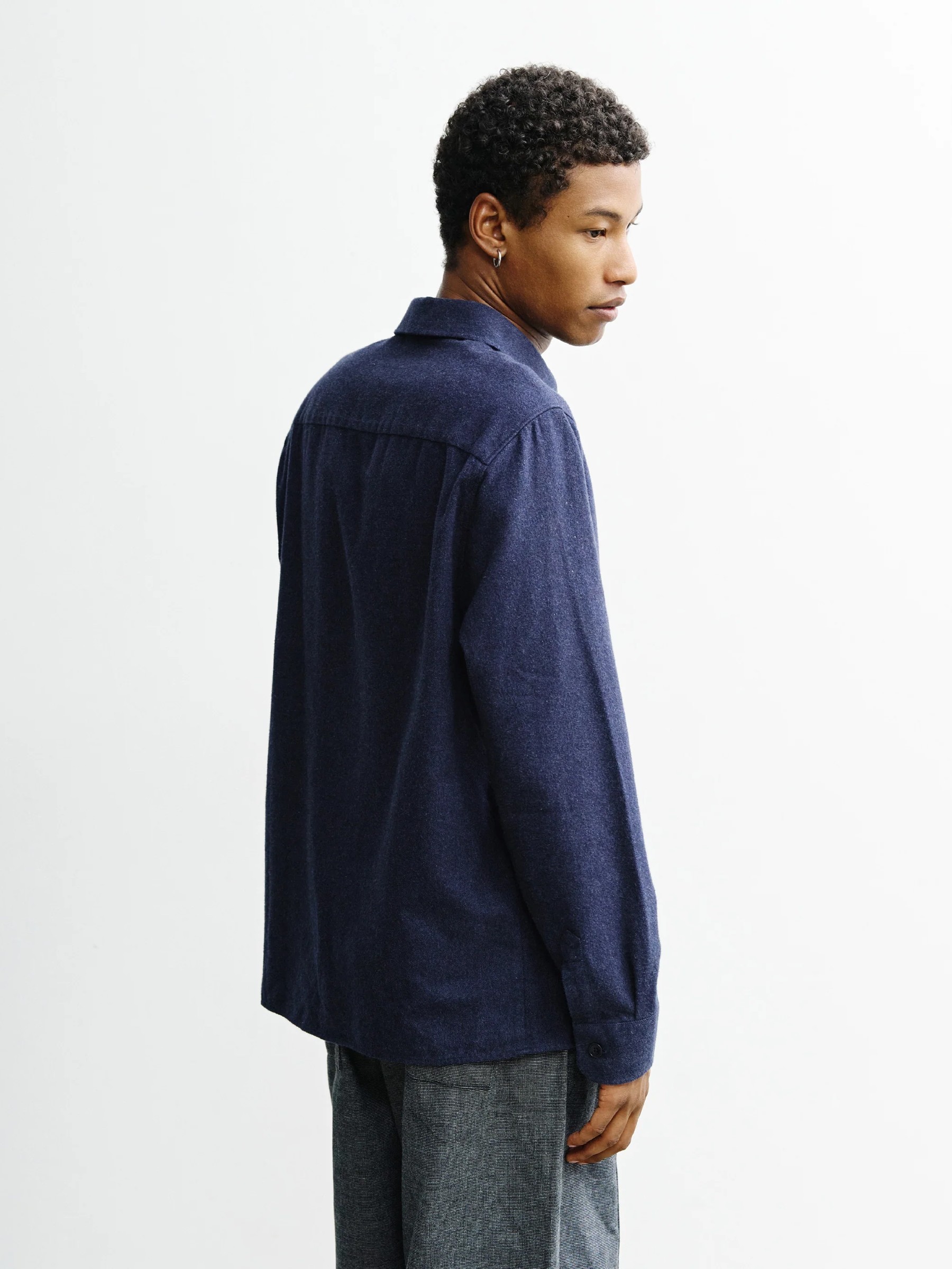 Hemd Flannel Casual Shirt dark blue Rotholz