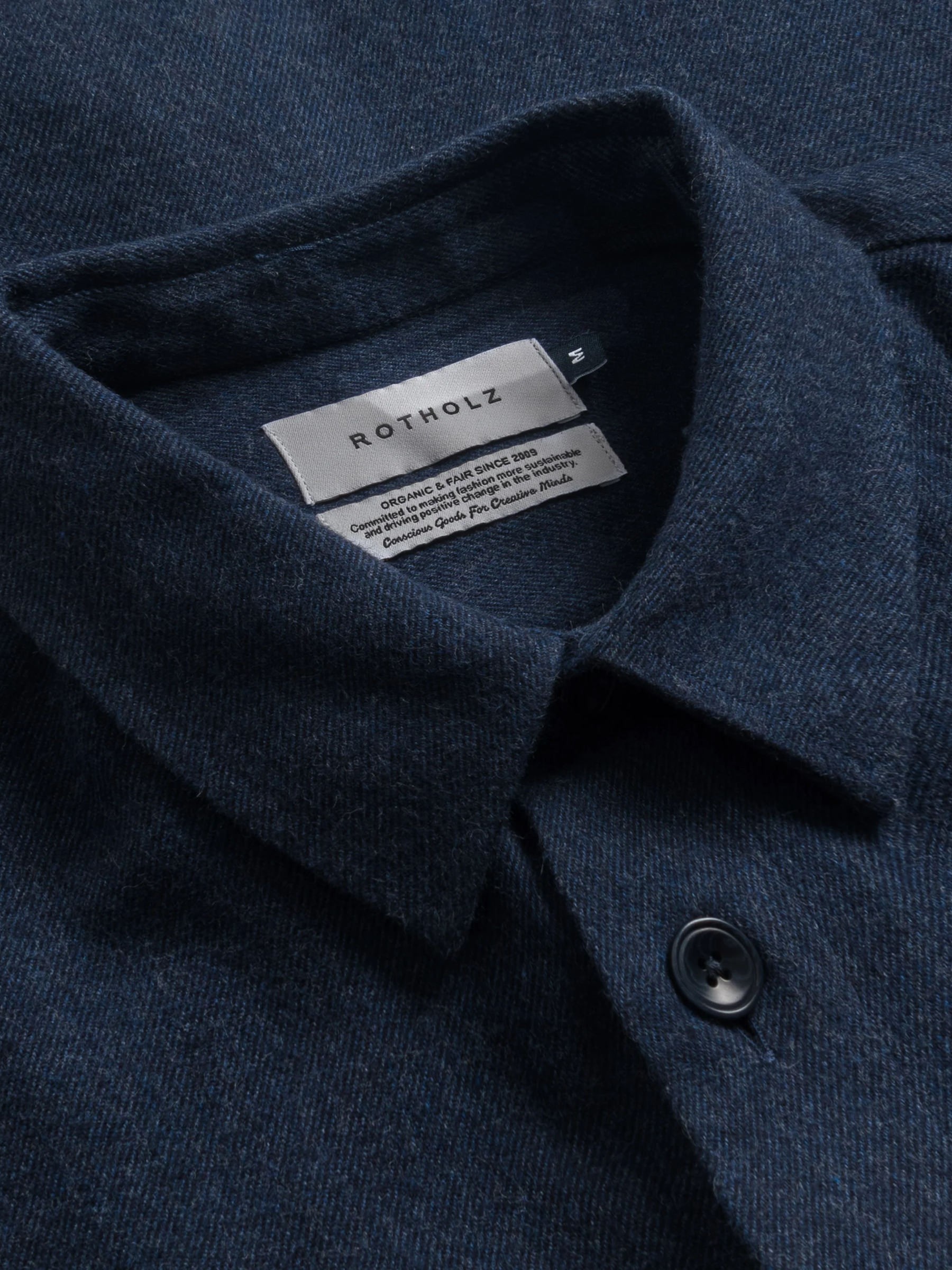 Hemd Flannel Casual Shirt dark blue Rotholz