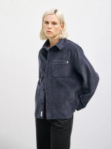 Hemd Cord Casual Shirt ash blue Rotholz