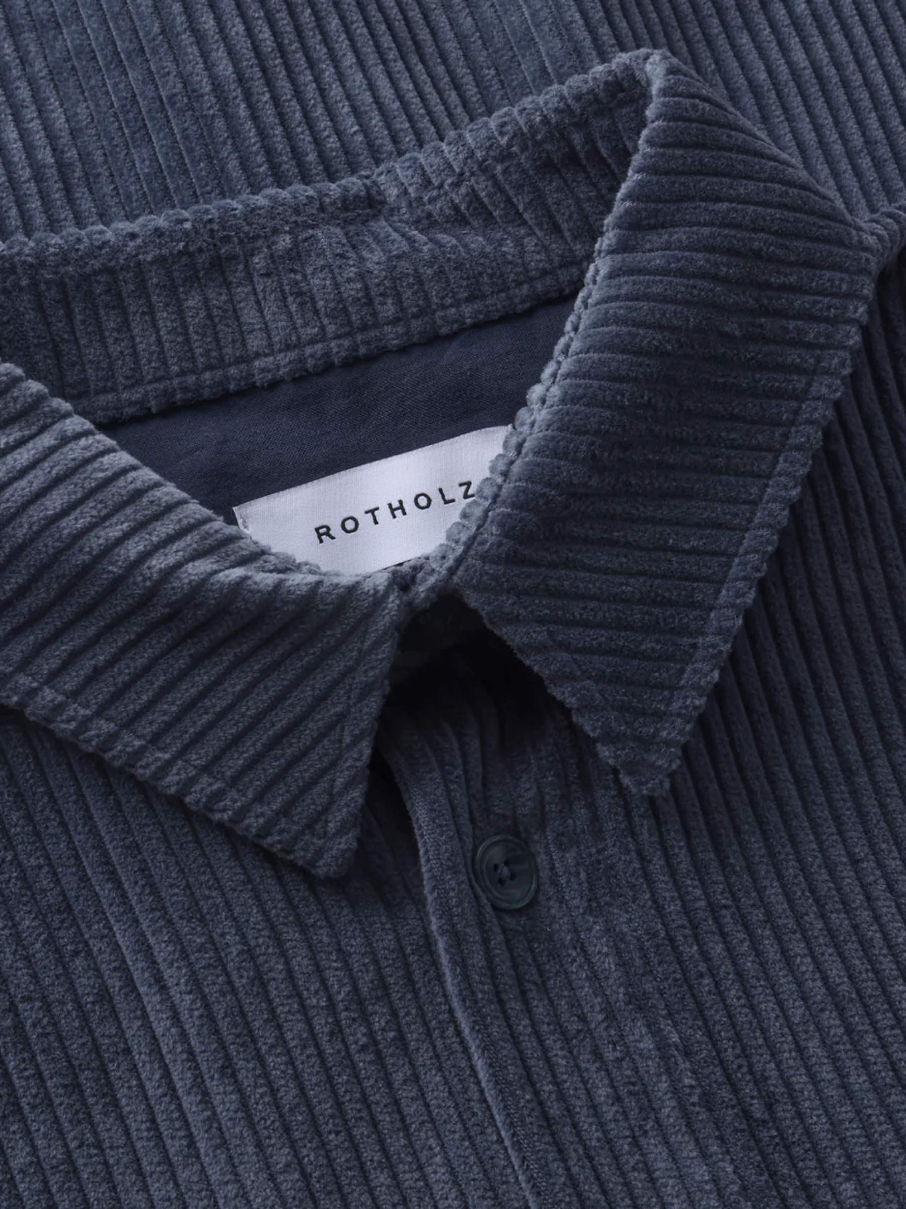 Hemd Cord Casual Shirt ash blue Rotholz