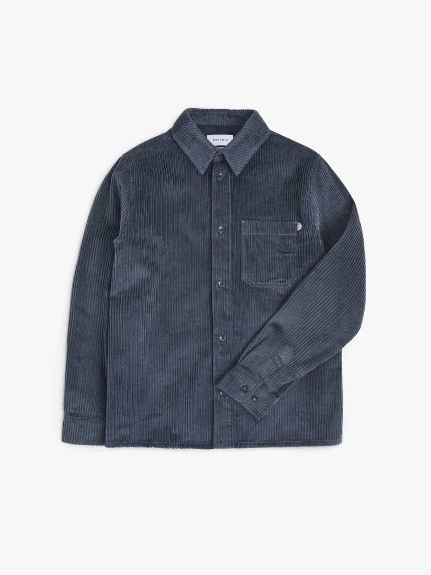 Hemd Cord Casual Shirt ash blue Rotholz