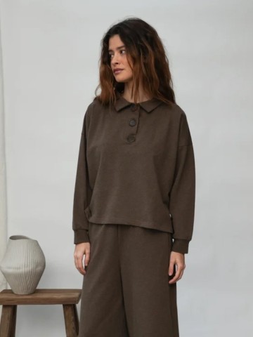 Pullover Holly brown marl Beaumont Organic