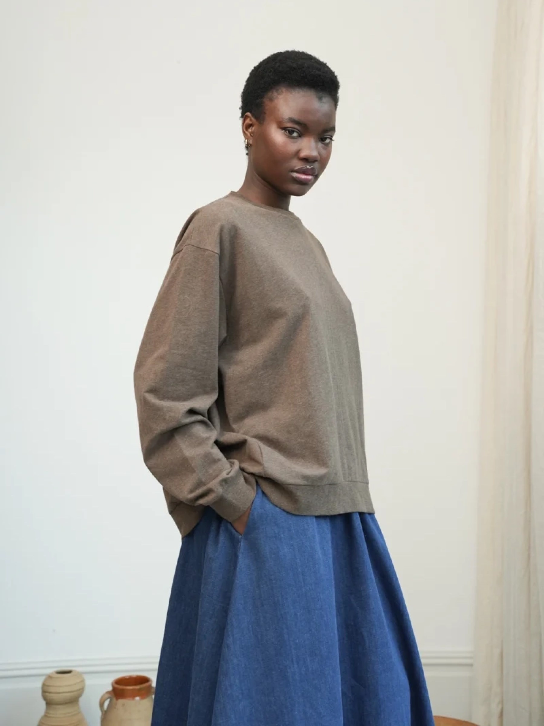 Pullover Madison brown marl Beaumont Organic