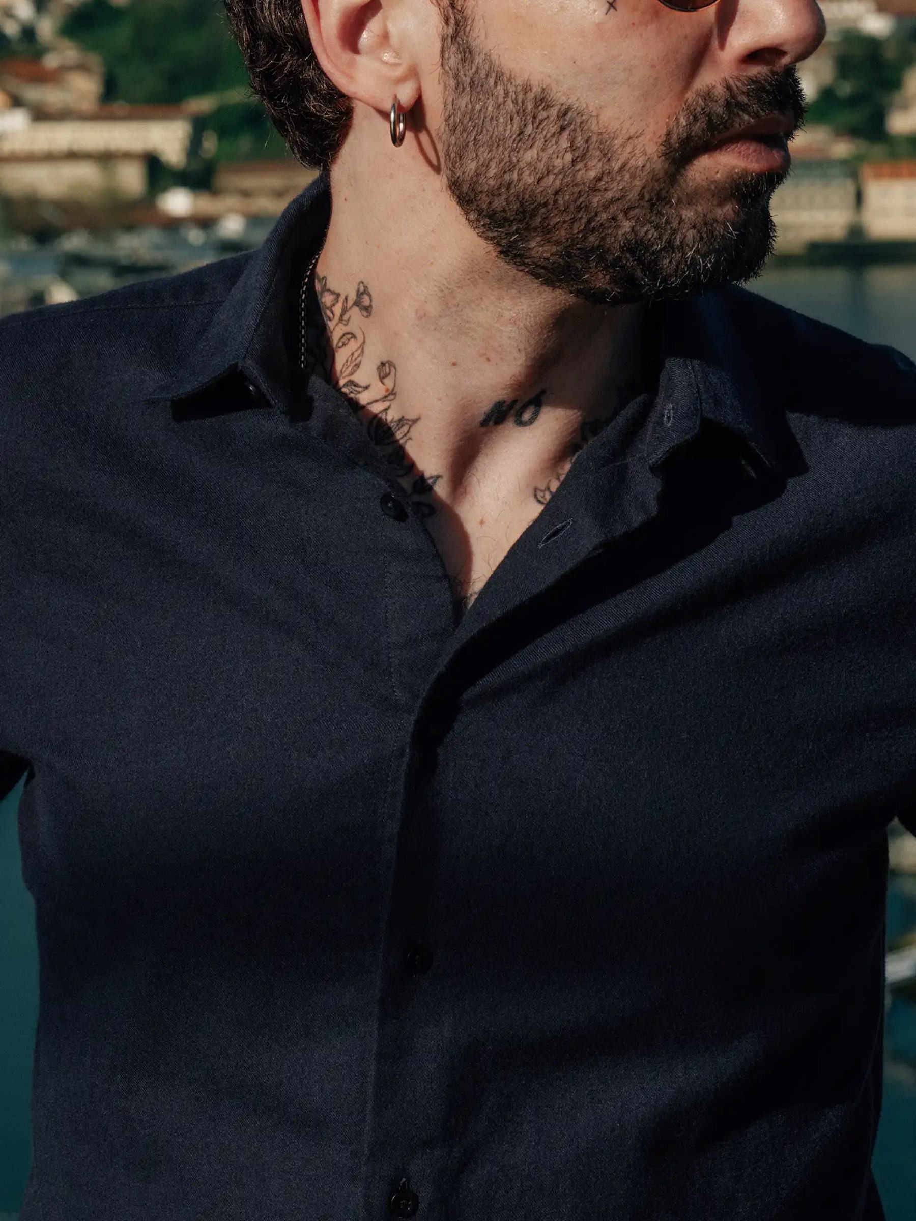 Hemd Flannel Shirt Castanio marine Carpasus
