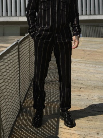 Hose Flannel Trousers Gira striped Carpasus