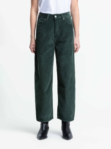 Hose Leila Cord dark green cord Kings of Indigo – K.O.I.