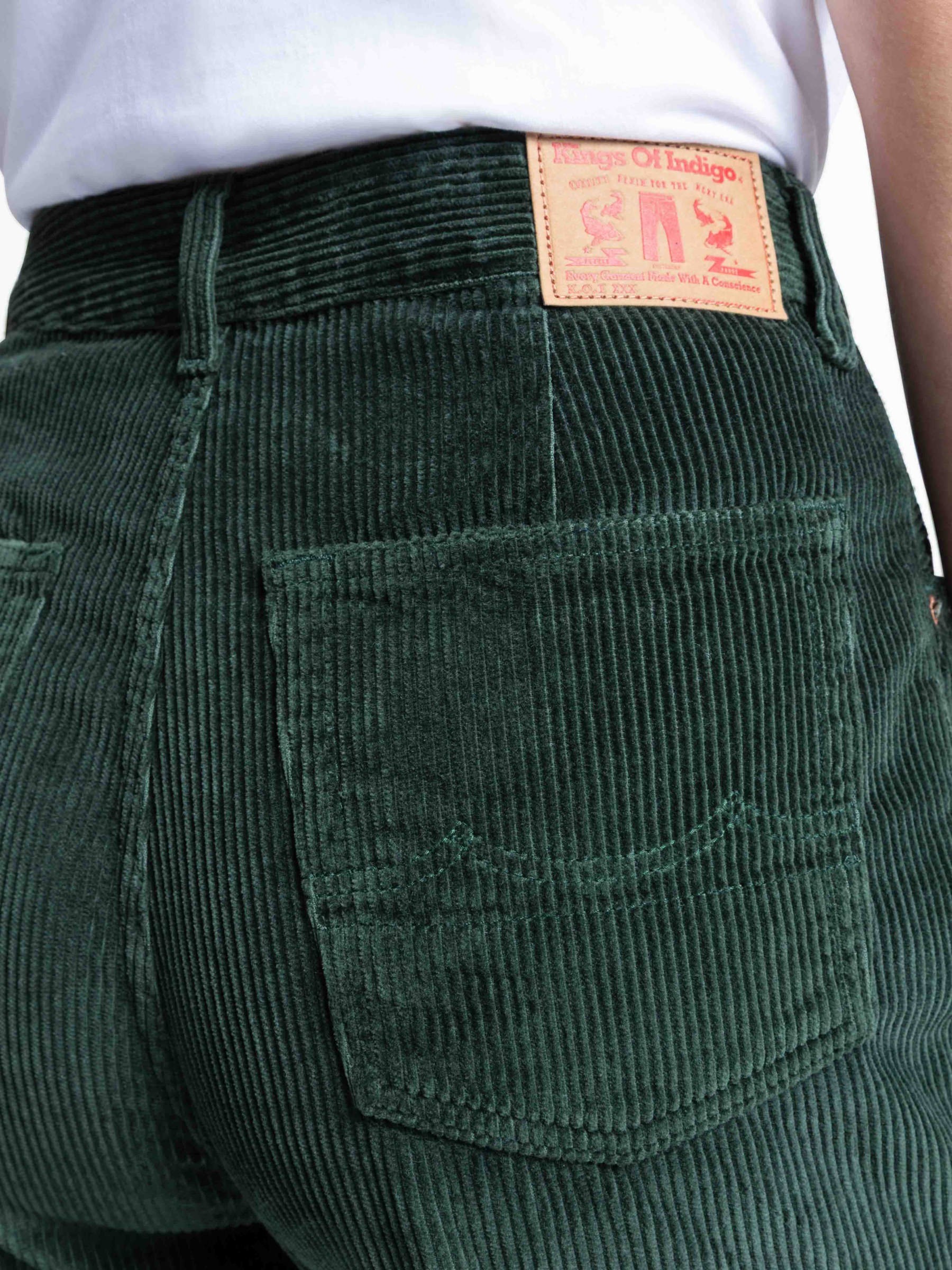 Hose Leila Cord dark green cord Kings of Indigo – K.O.I.