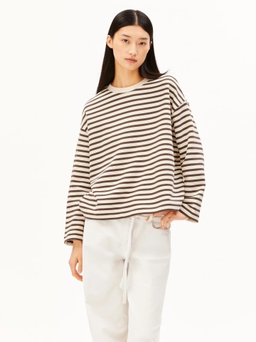 Pullover Frankaa Maarlen Stripe undyed-claystone Armedangels