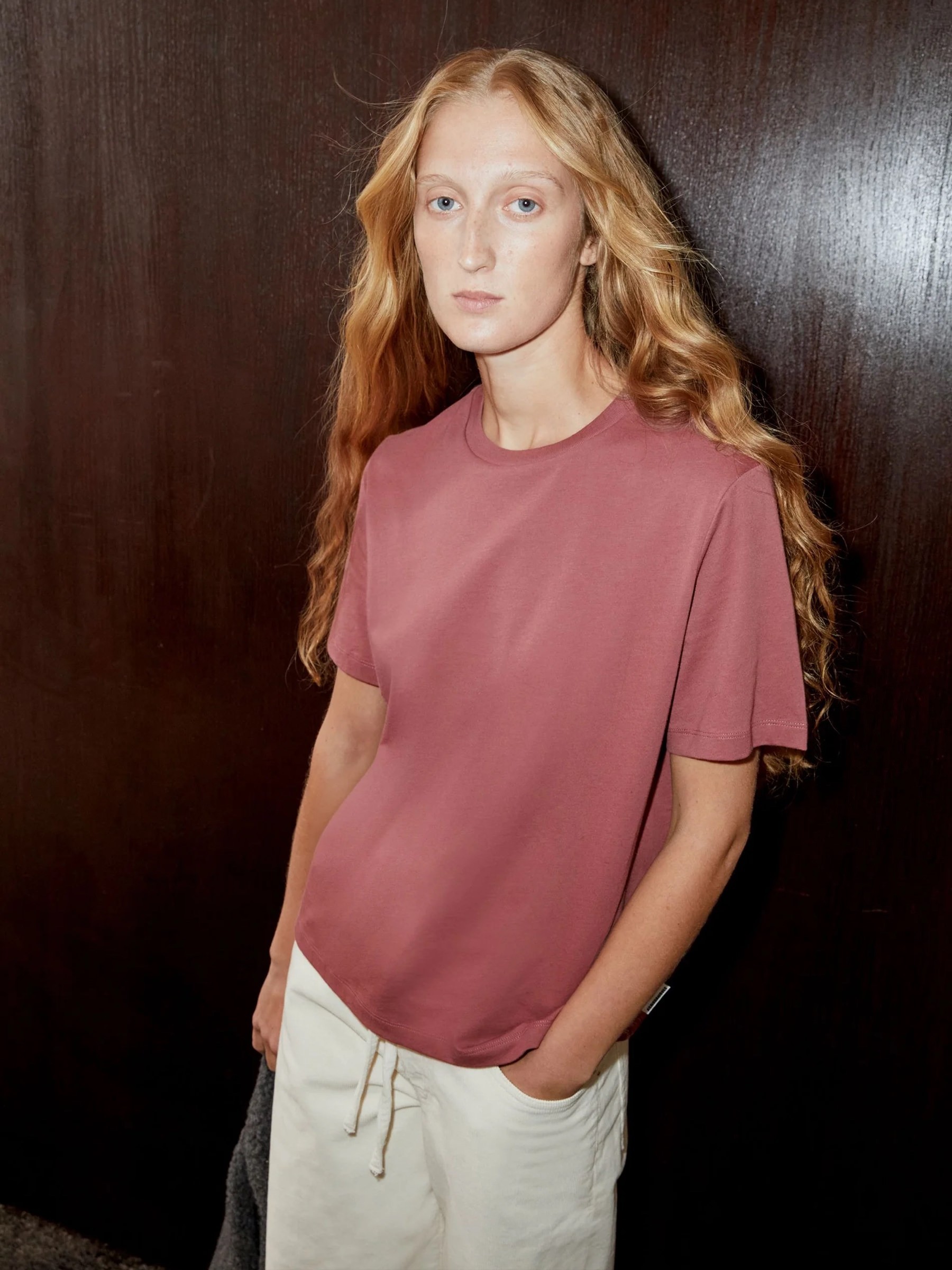 T-Shirt Lualaa velvet ember Armedangels
