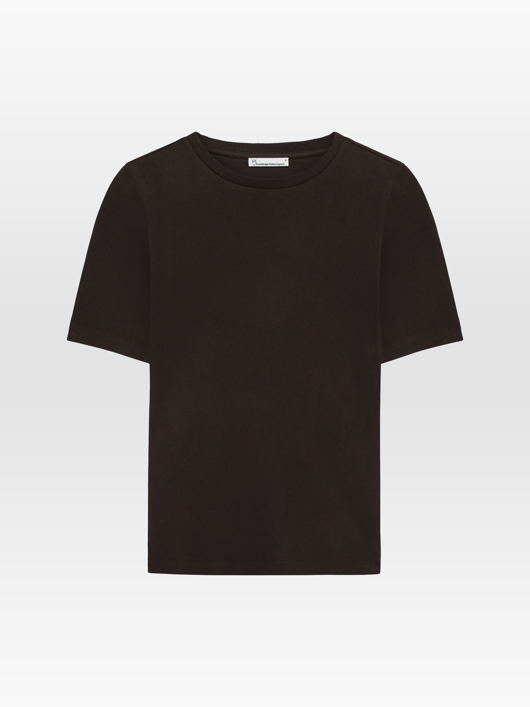 Rib T-Shirt chocolate torte Knowledge Cotton Apparel