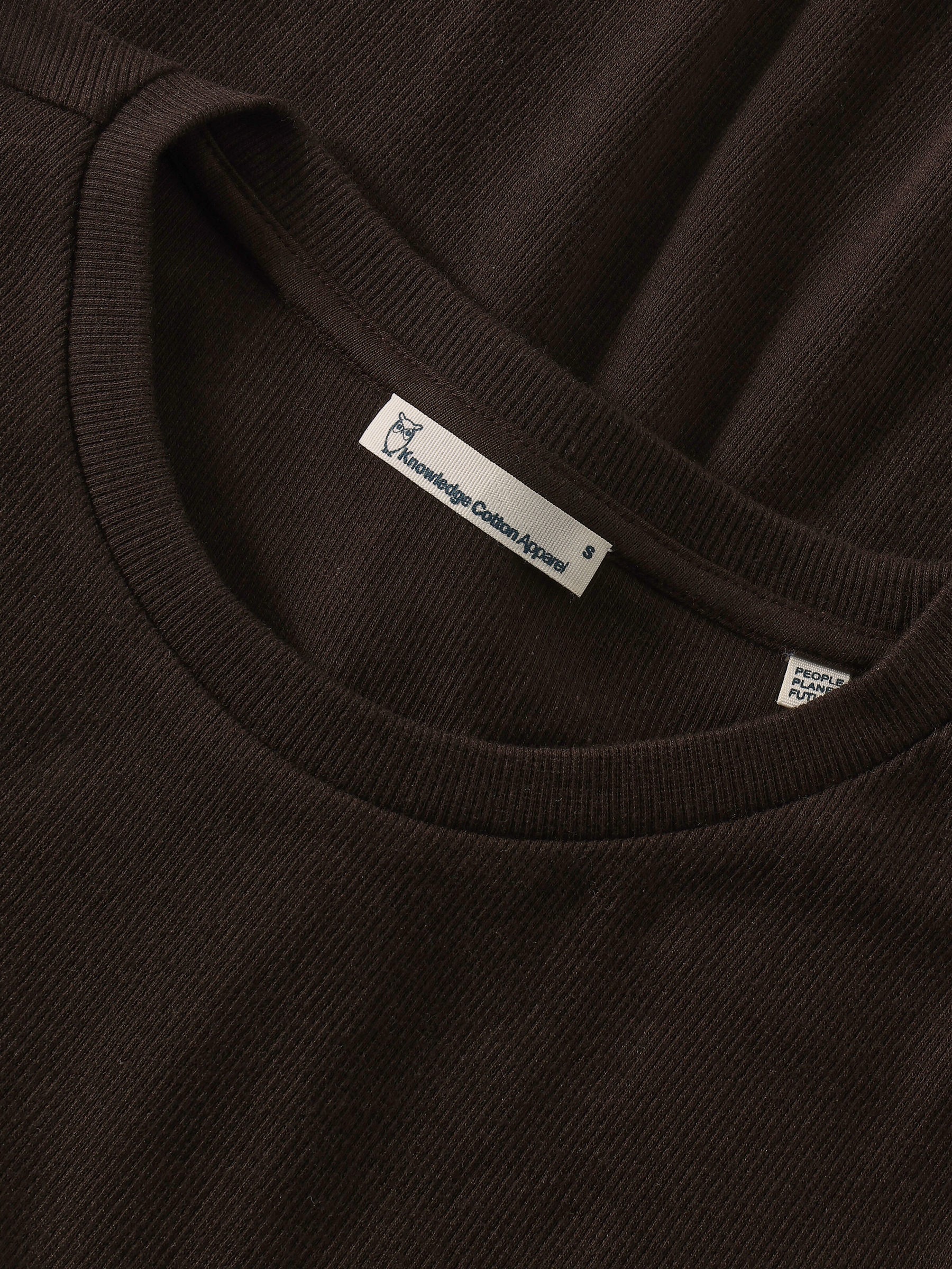 Rib T-Shirt chocolate torte Knowledge Cotton Apparel