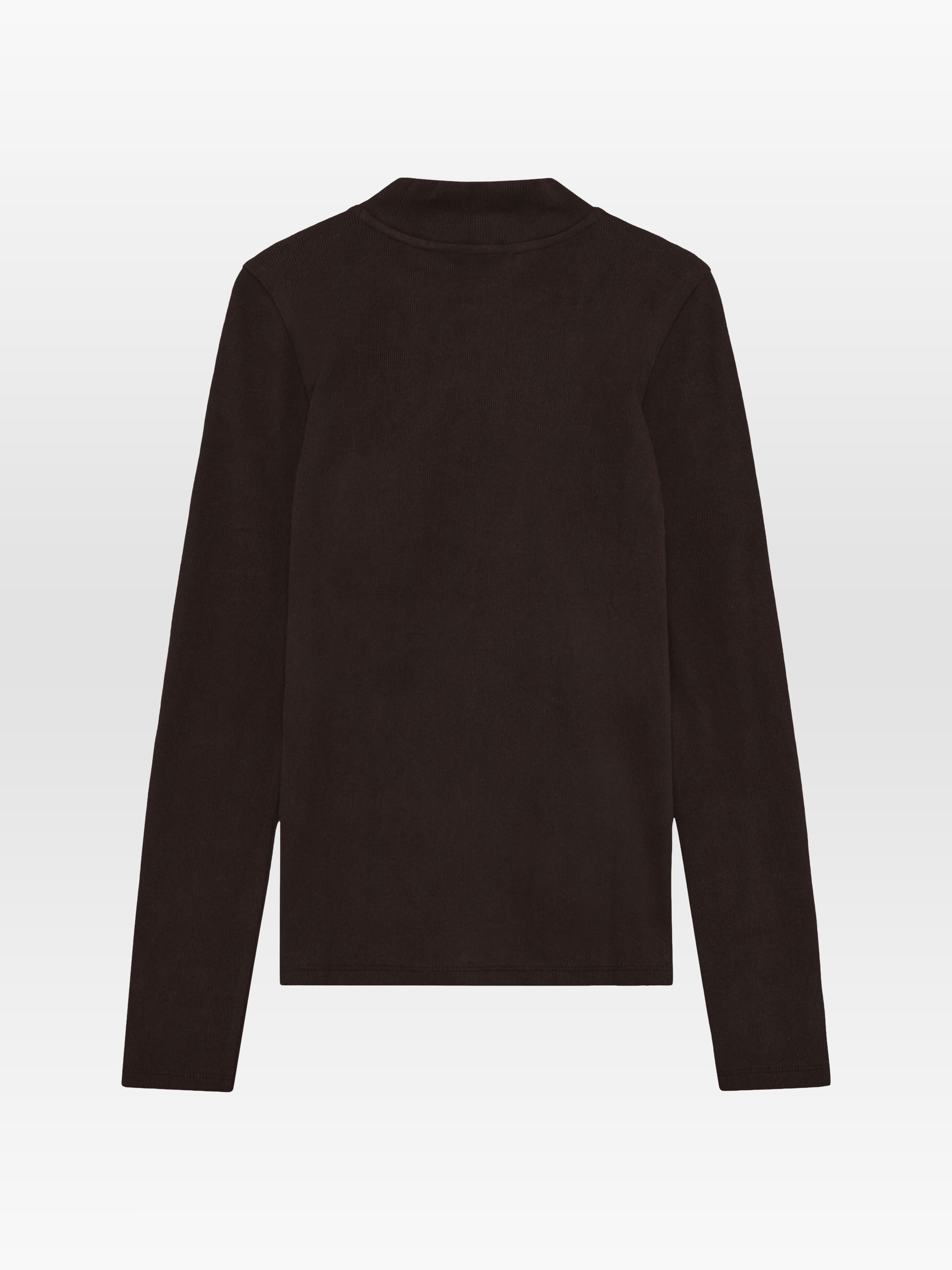 Longsleeve Rib High Neck Long Sleeved chocolate torte Knowledge Cotton Apparel