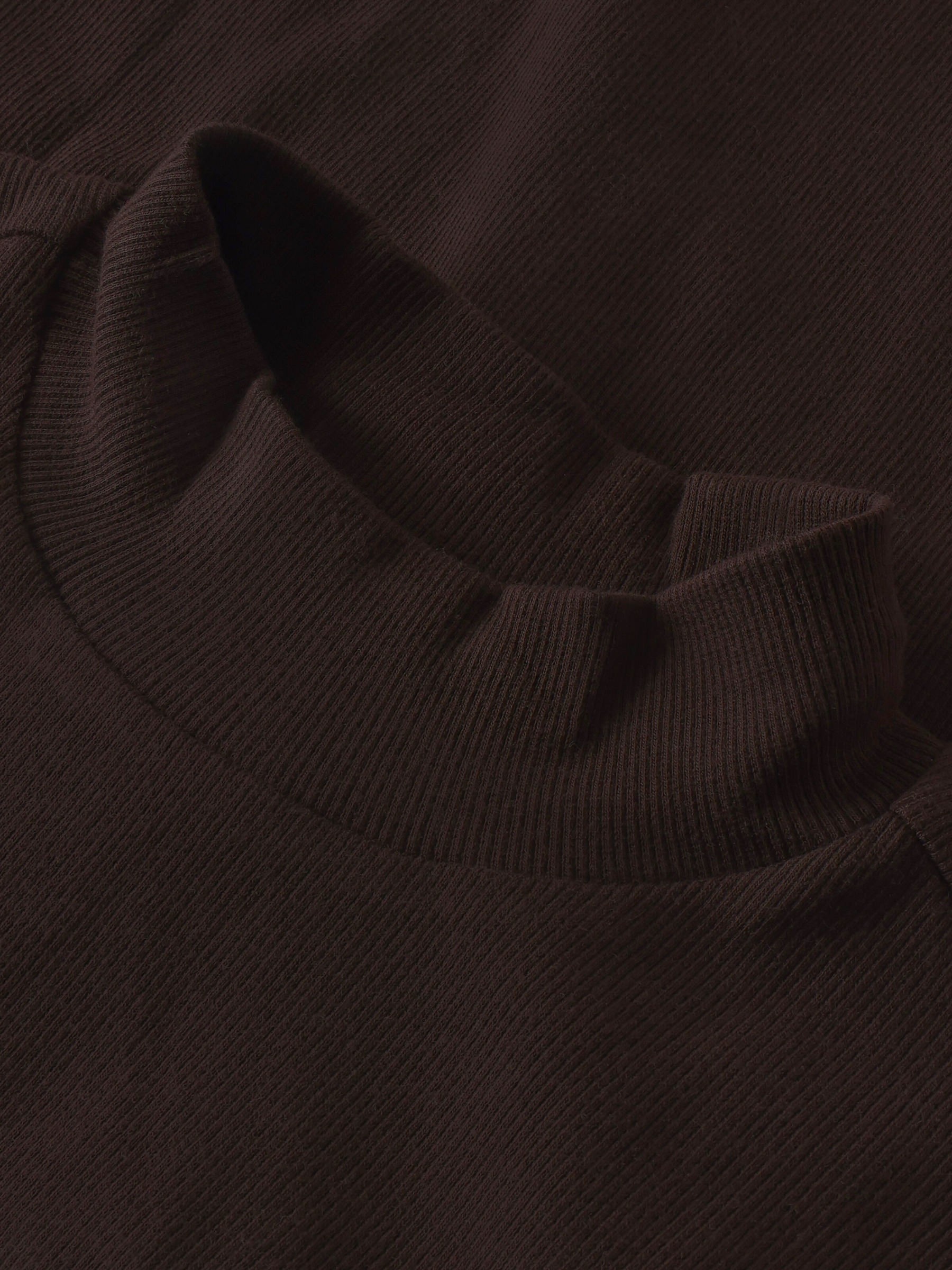 Longsleeve Rib High Neck Long Sleeved chocolate torte Knowledge Cotton Apparel