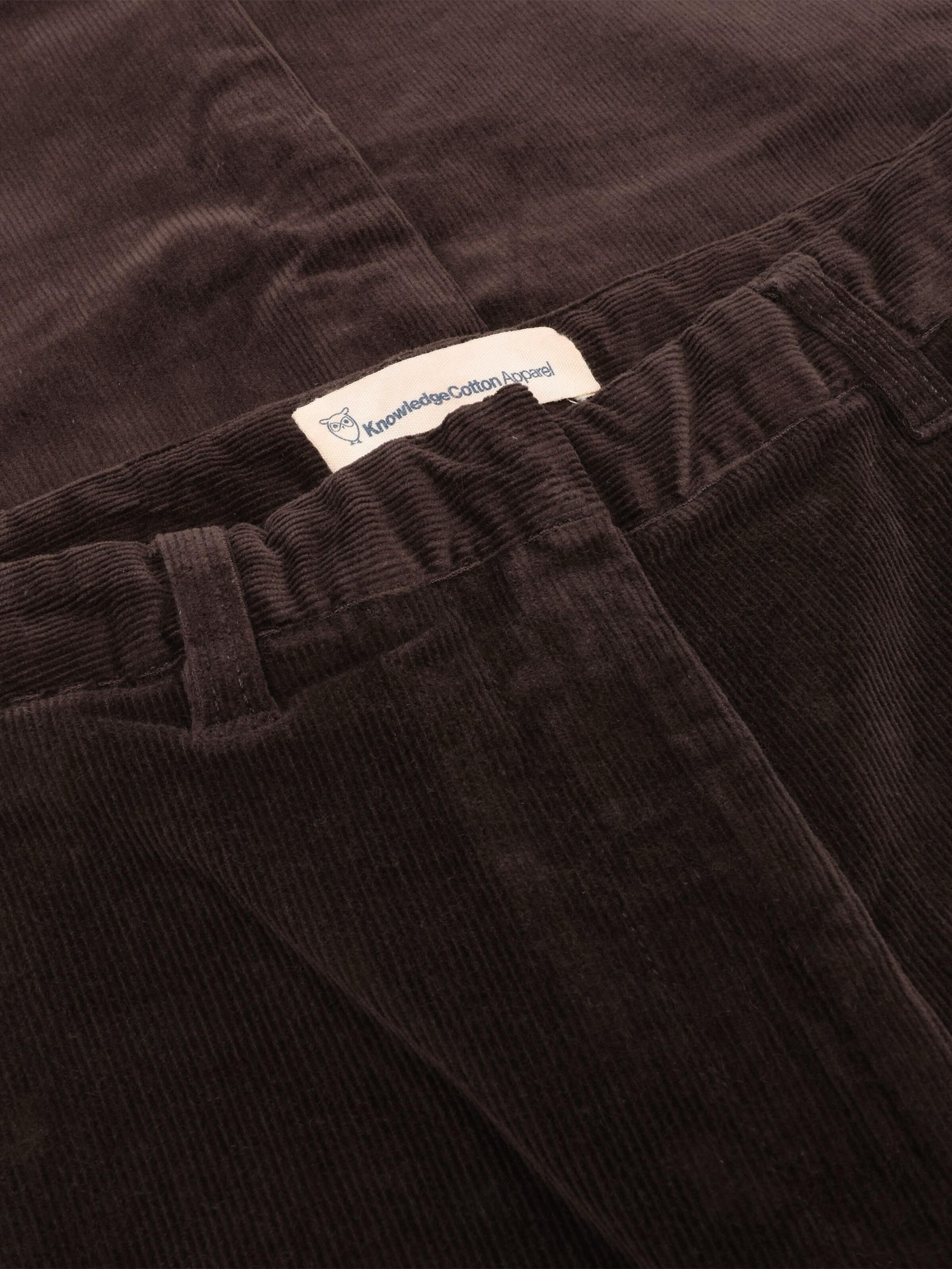 Hose Bora Wide Corduroy Pant chocolate torte Knowledge Cotton Apparel