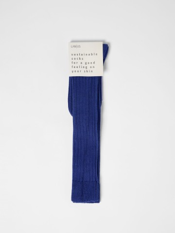 Socken Kniestrümpfe mit Rippe GOTS violet Lanius