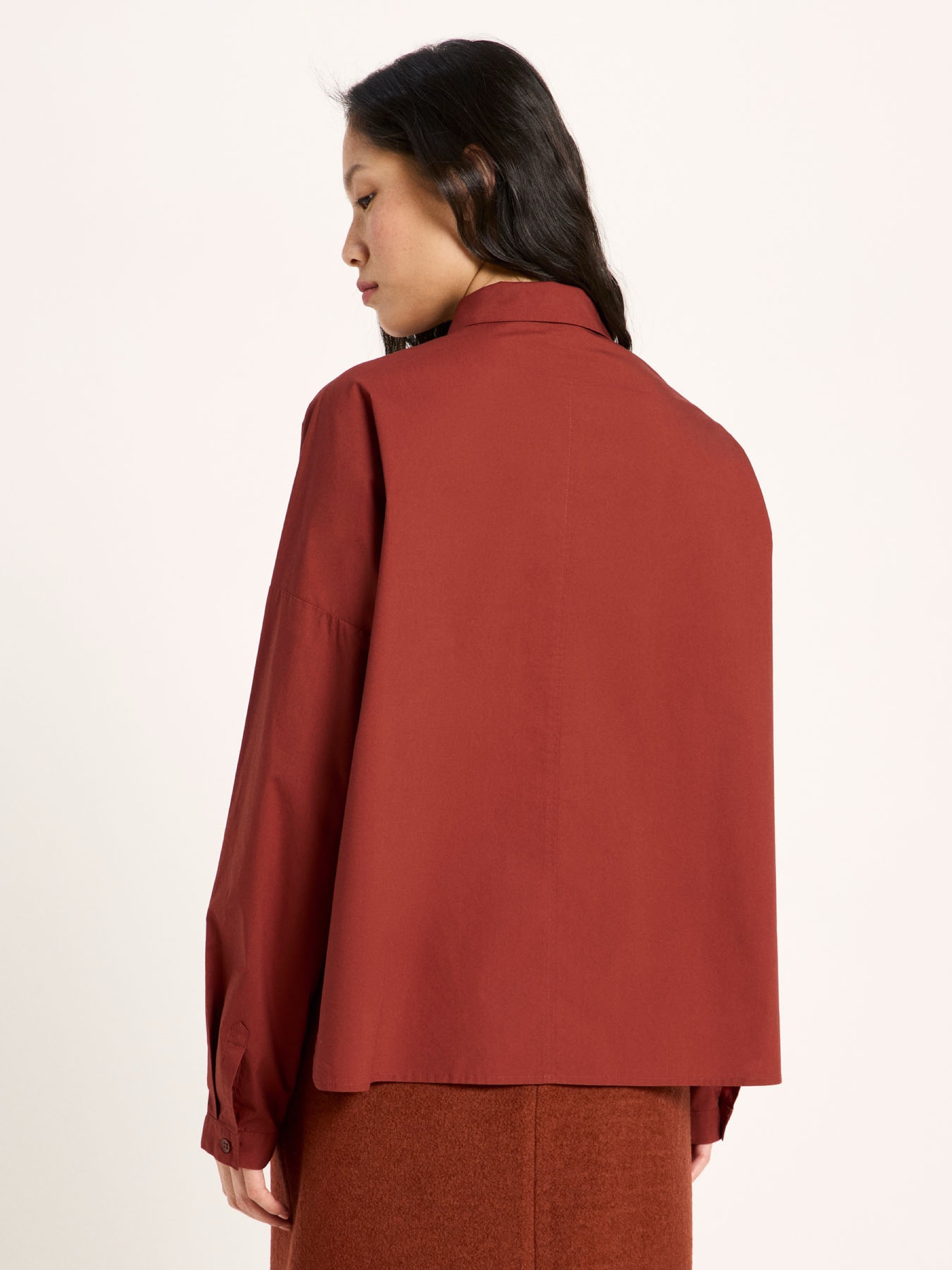 Bluse Hemdbluse red mahagony Lanius