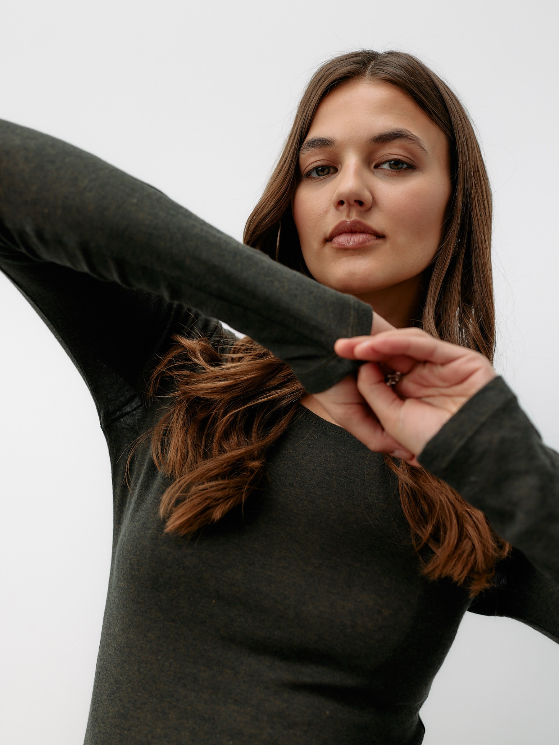 Longsleeve Light Cotton Long Sleeve olive melange Moya Kala