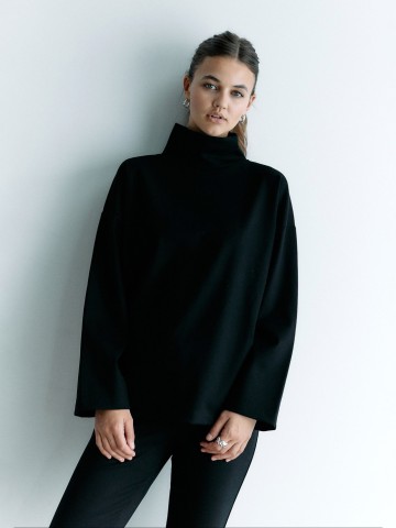 Pullover Transformation Turtle Neck black intense Moya Kala
