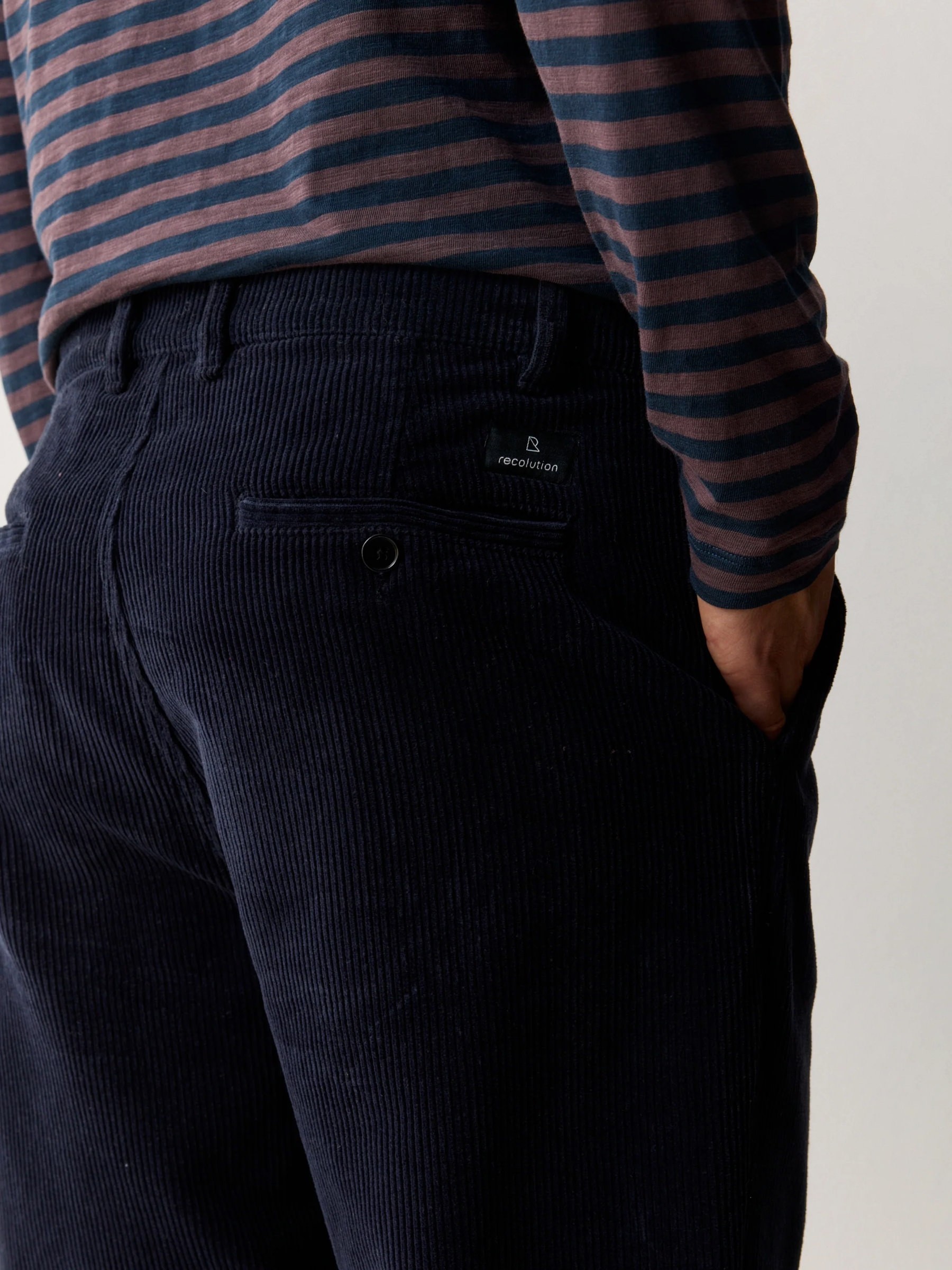 Hose Chino Oak Corduroy dark navy Recolution
