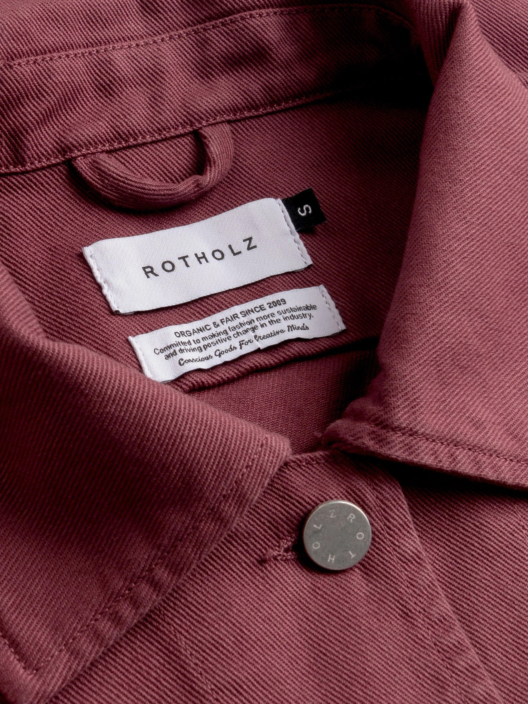 Jacke Cropped Jacket washed burgundy Rotholz