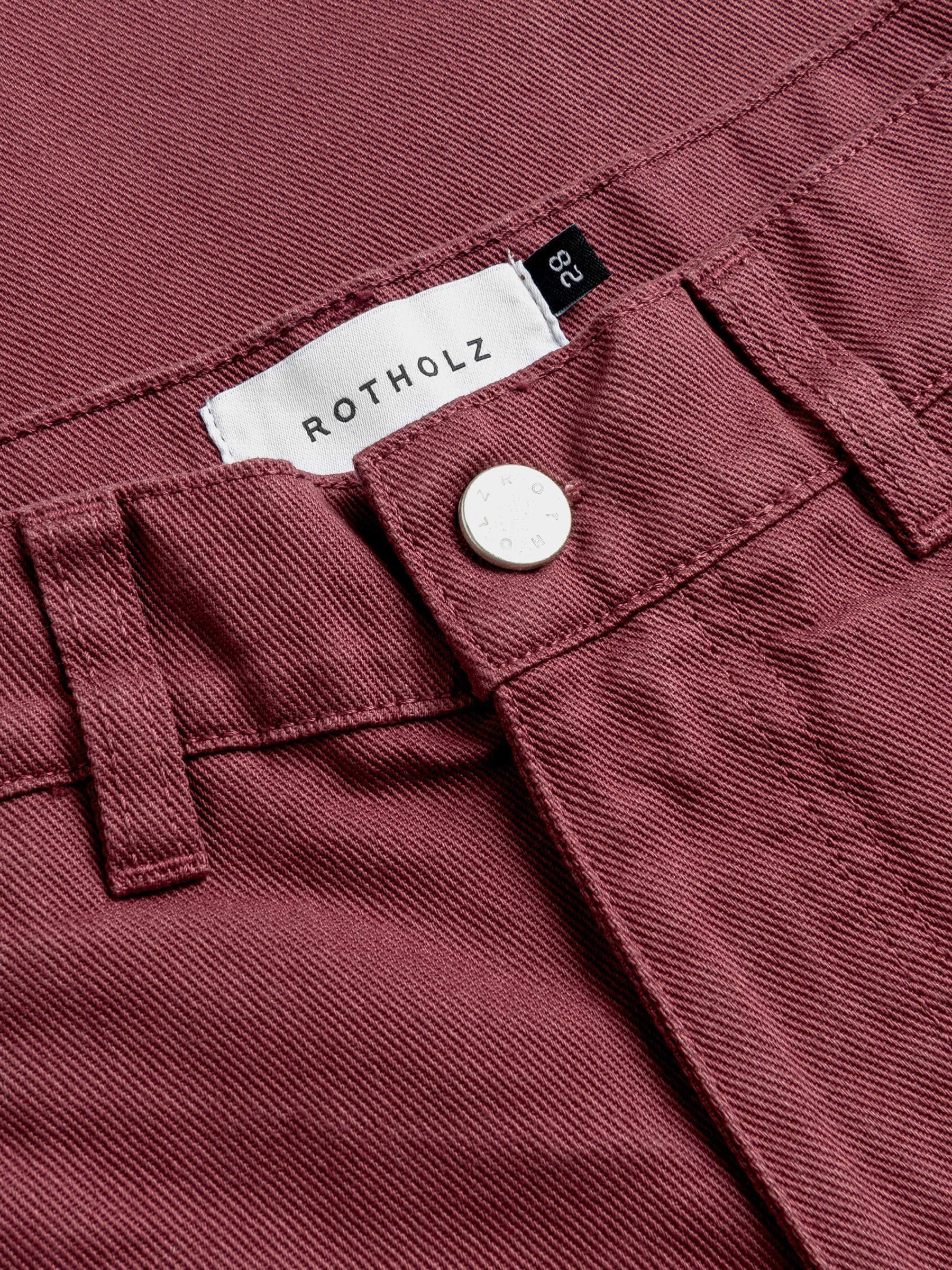 Hose Barrel-Leg Pant washed burgundy Rotholz