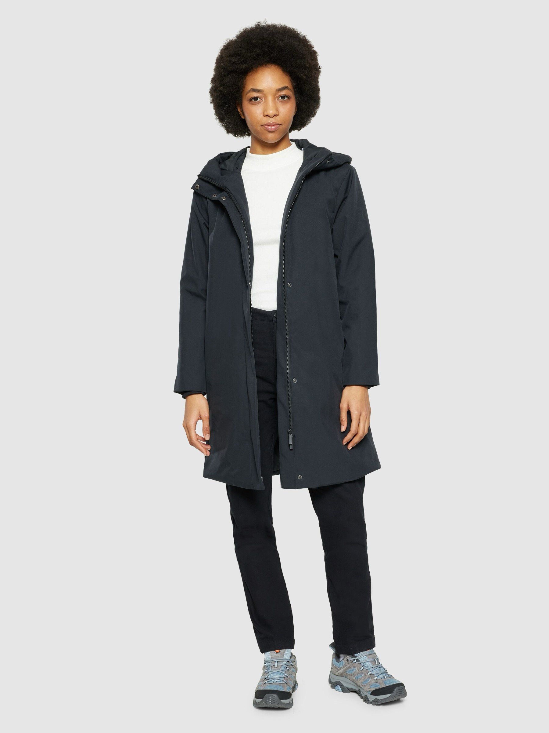 Jacke Climate Shell Jacket Women black jet Knowledge Cotton Apparel