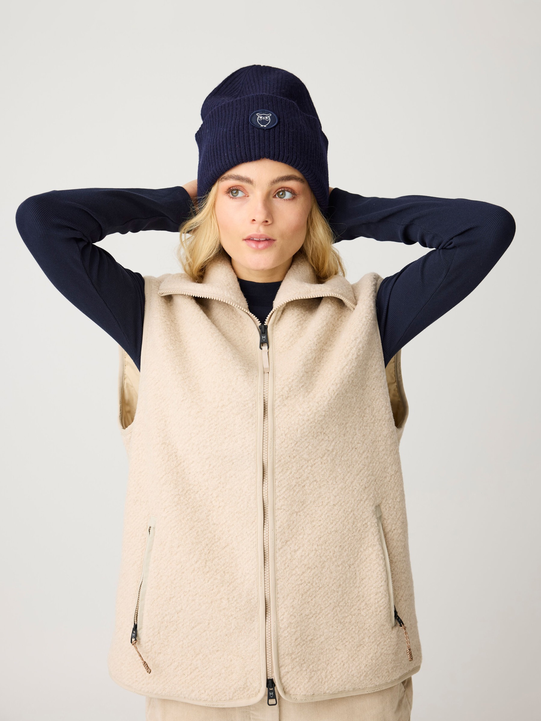 Weste Wool Zip Vest item colour Knowledge Cotton Apparel