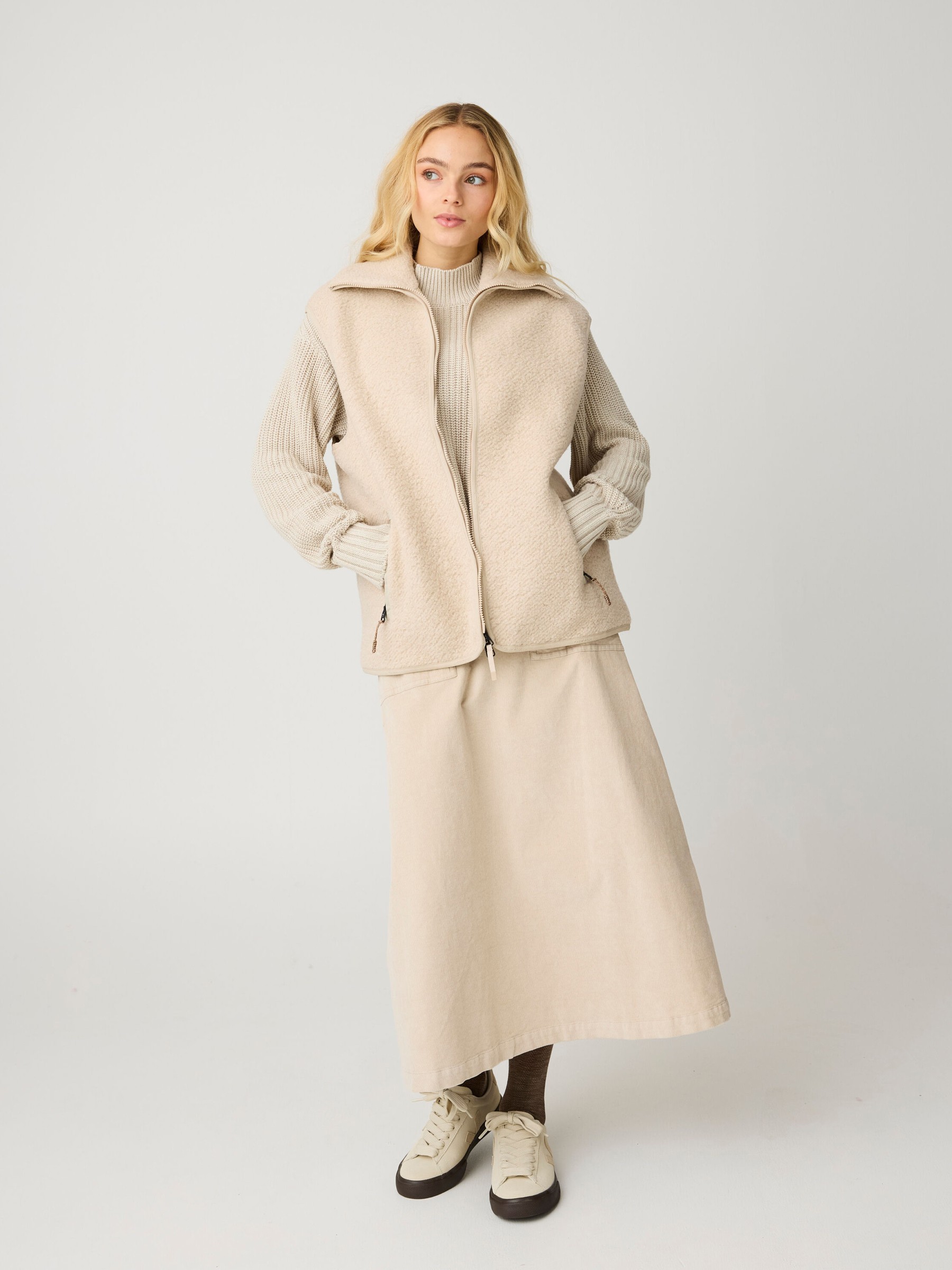 Weste Wool Zip Vest item colour Knowledge Cotton Apparel