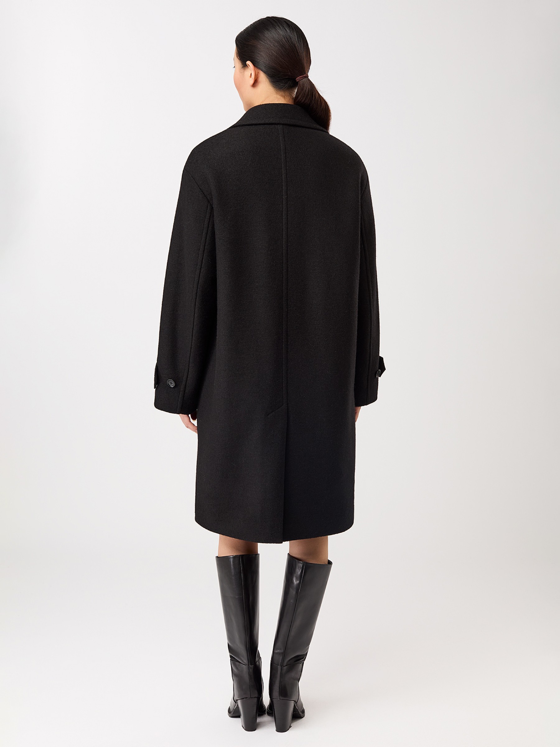 Jacke Kurzer Mantel mit Revers black LangerChen