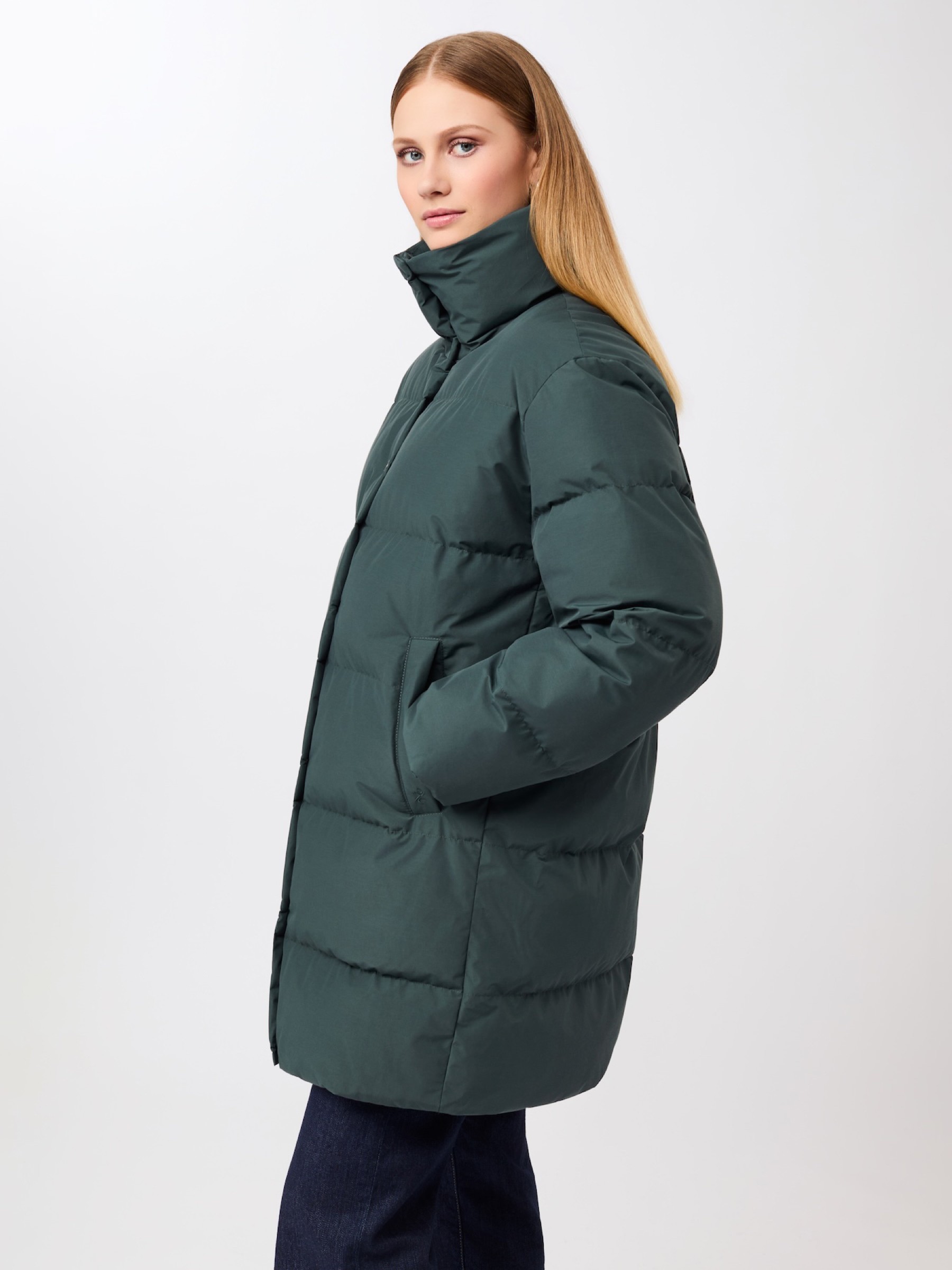 Jacke mit Stehkragen aus Eco Daune fir LangerChen