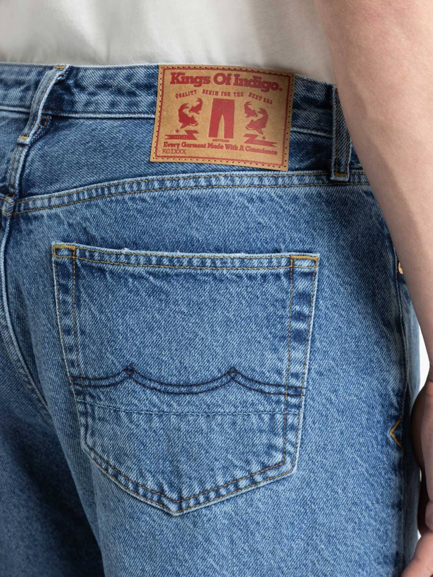 Jeanshose Sushan rechange mid worn Kings of Indigo – K.O.I.