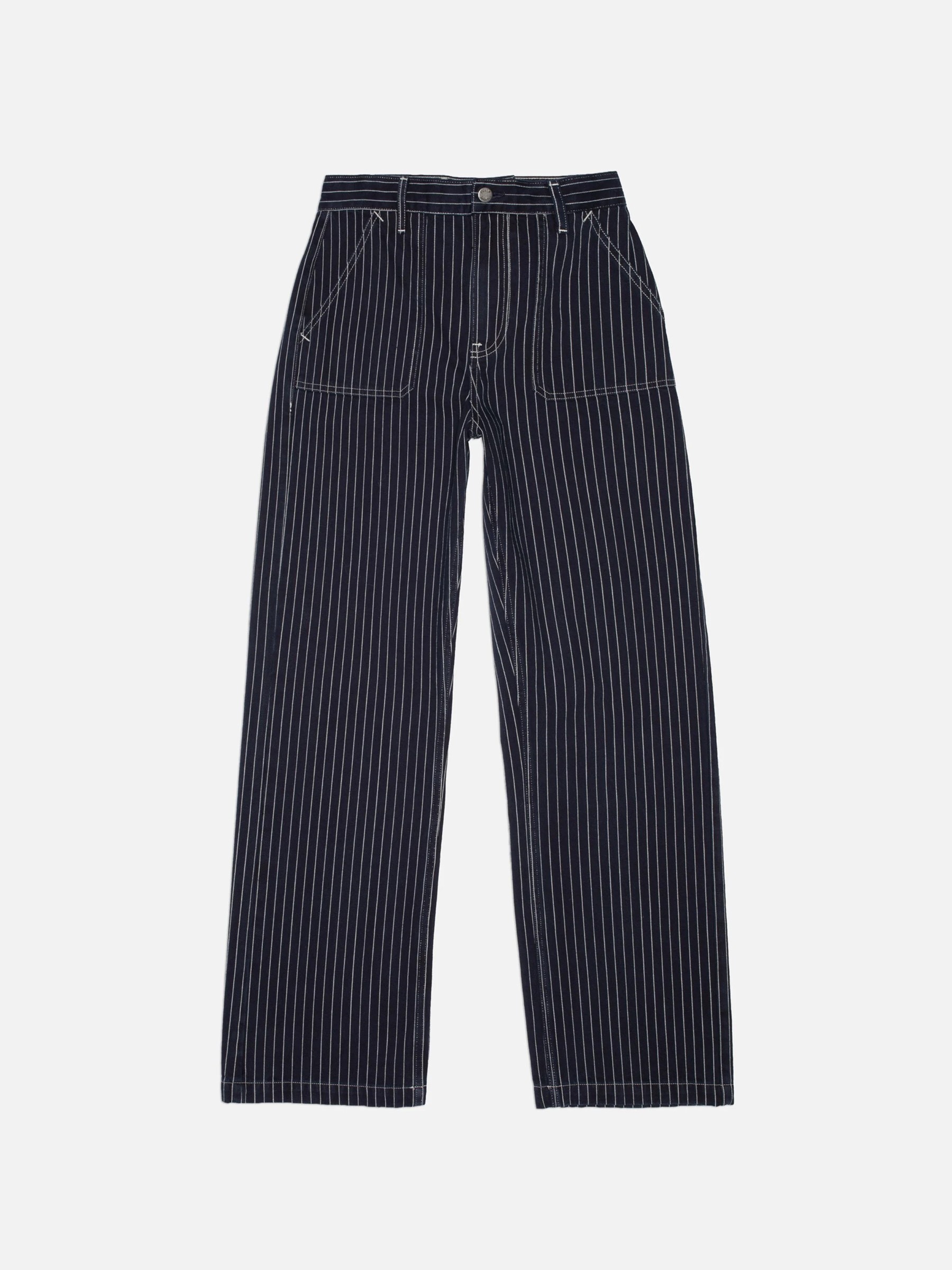Hose Asta Workwear Pants pinstripe denim Nudie Jeans