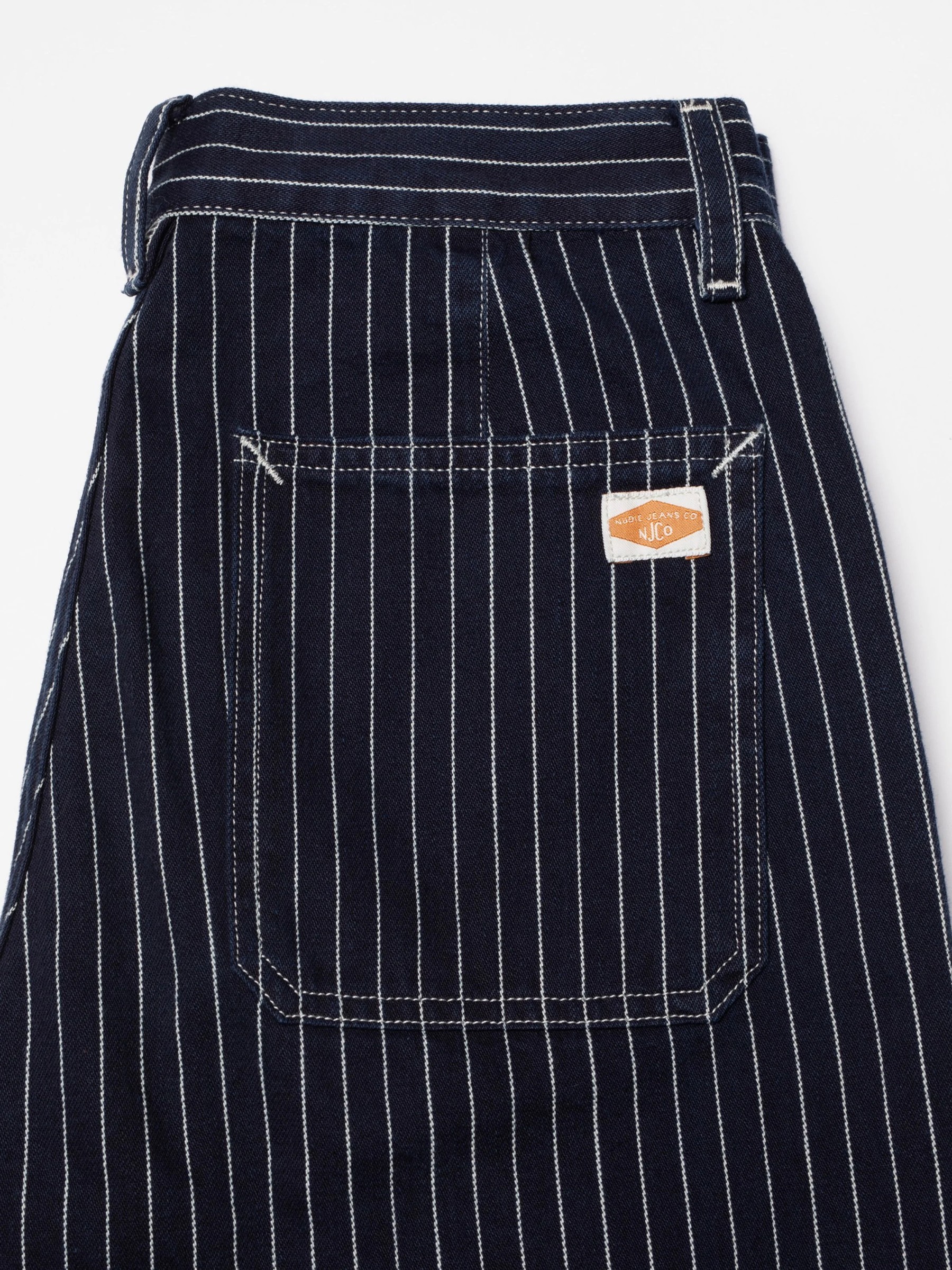Hose Asta Workwear Pants pinstripe denim Nudie Jeans
