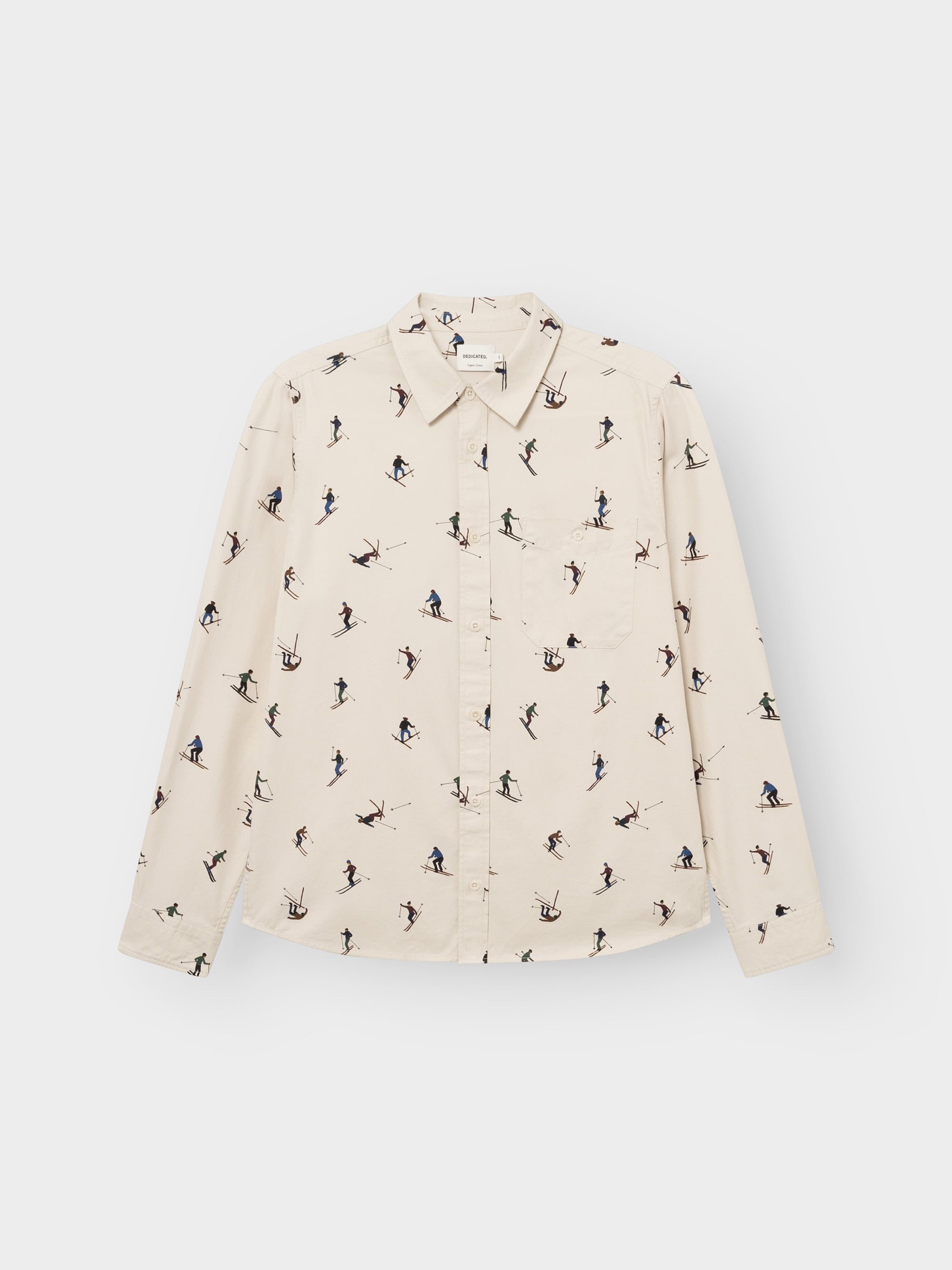 Hemd Shirt Lunnevik Ski Team oat white rainy day Dedicated