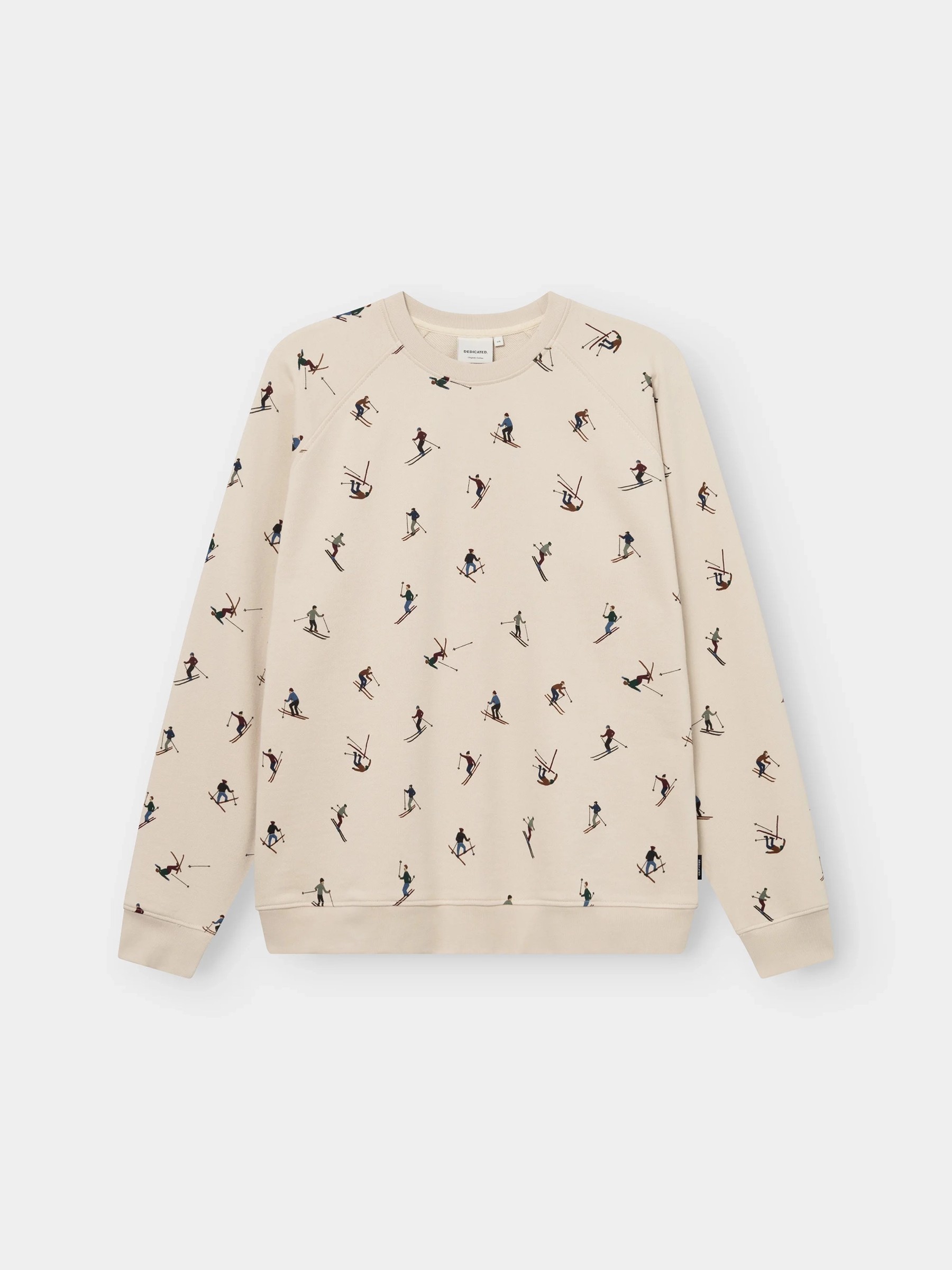 Pullover Sweatshirt Malmoe Ski Team AOP oat white Dedicated