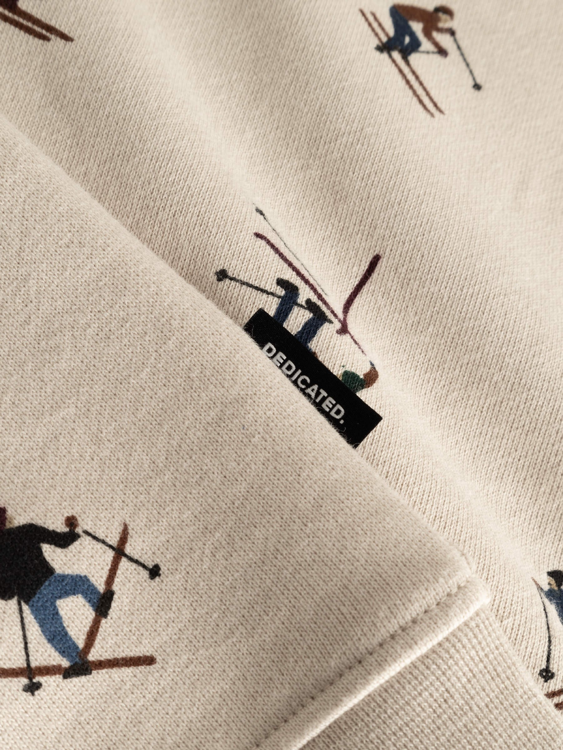Pullover Sweatshirt Malmoe Ski Team AOP oat white Dedicated