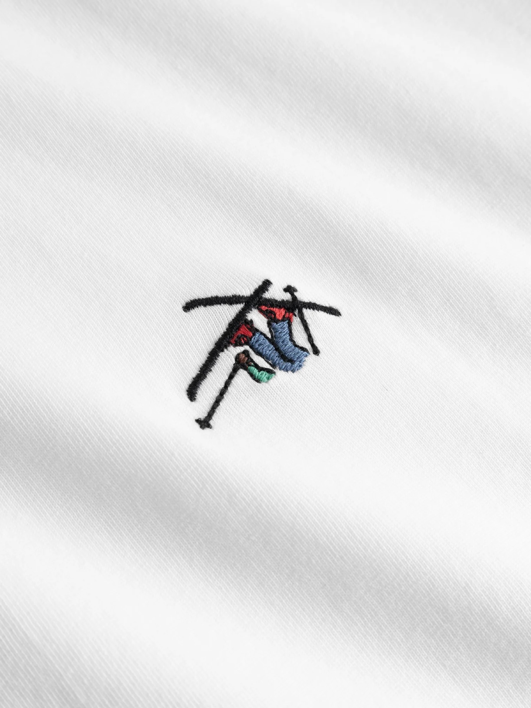 T-shirt Stockholm Ski Crash EMB white Dedicated