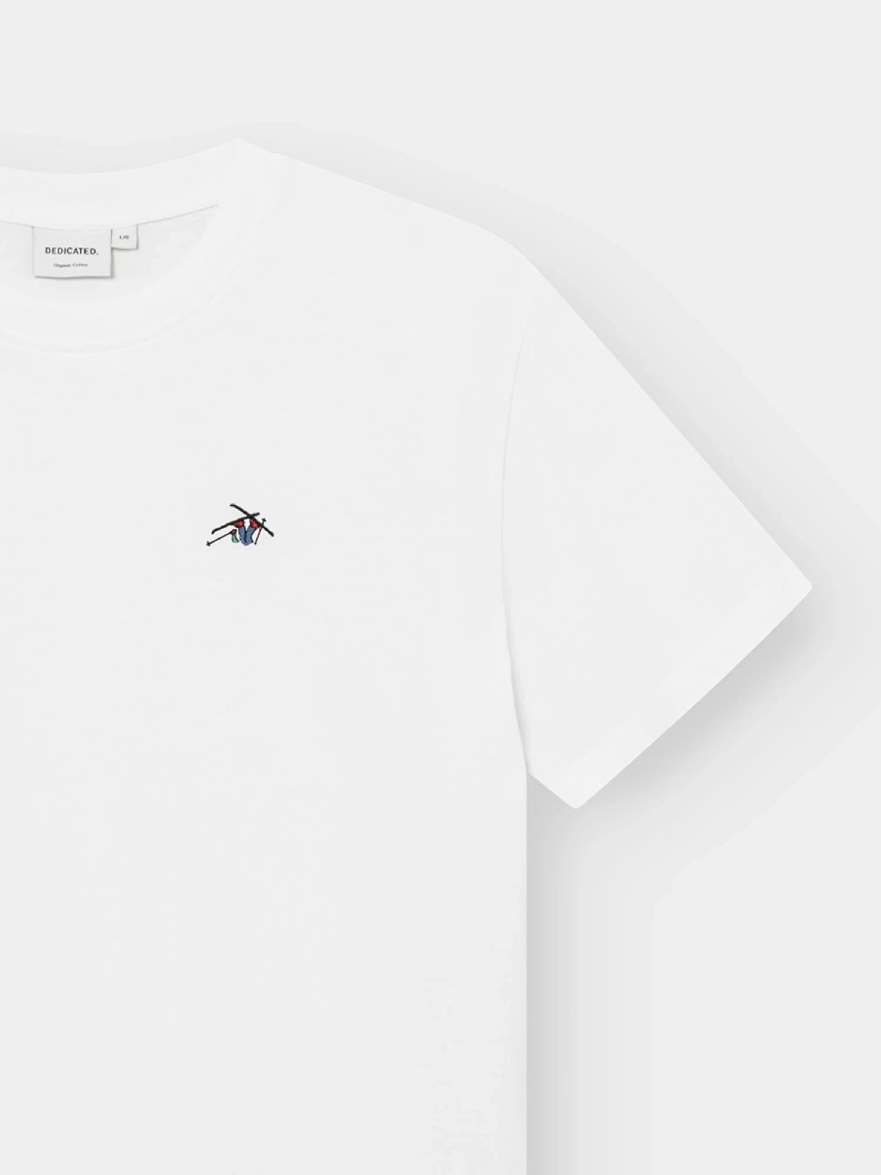 T-shirt Stockholm Ski Crash EMB white Dedicated